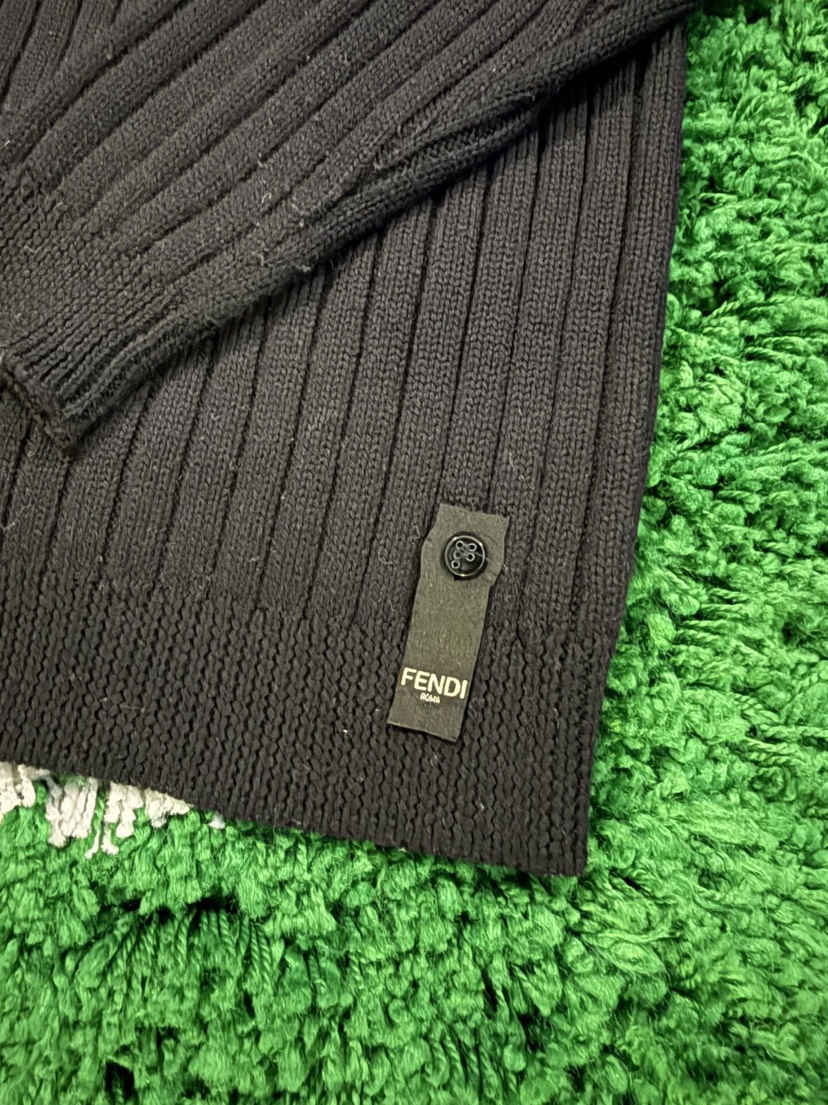 Fendi Fendi Knit Sweater Black Yellow Size US M / EU 48-50 / 2 - 3 Thumbnail