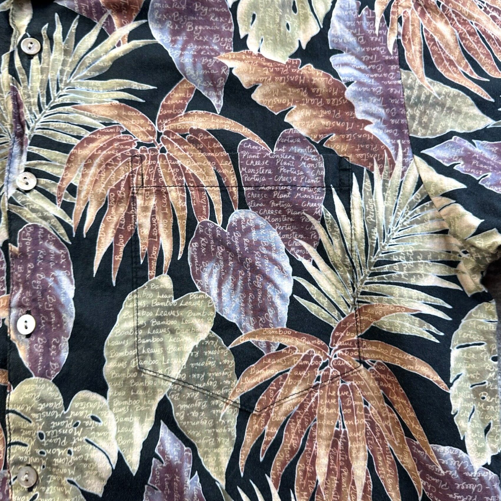 Tori Richard Tori Richard Shirt Mens Medium Black Green Floral Button Up Hawaiian Shirt Mens M Green Hawaiian Floral Button-Up Shirt Size US M / EU 48-50 / 2 - 4 Thumbnail