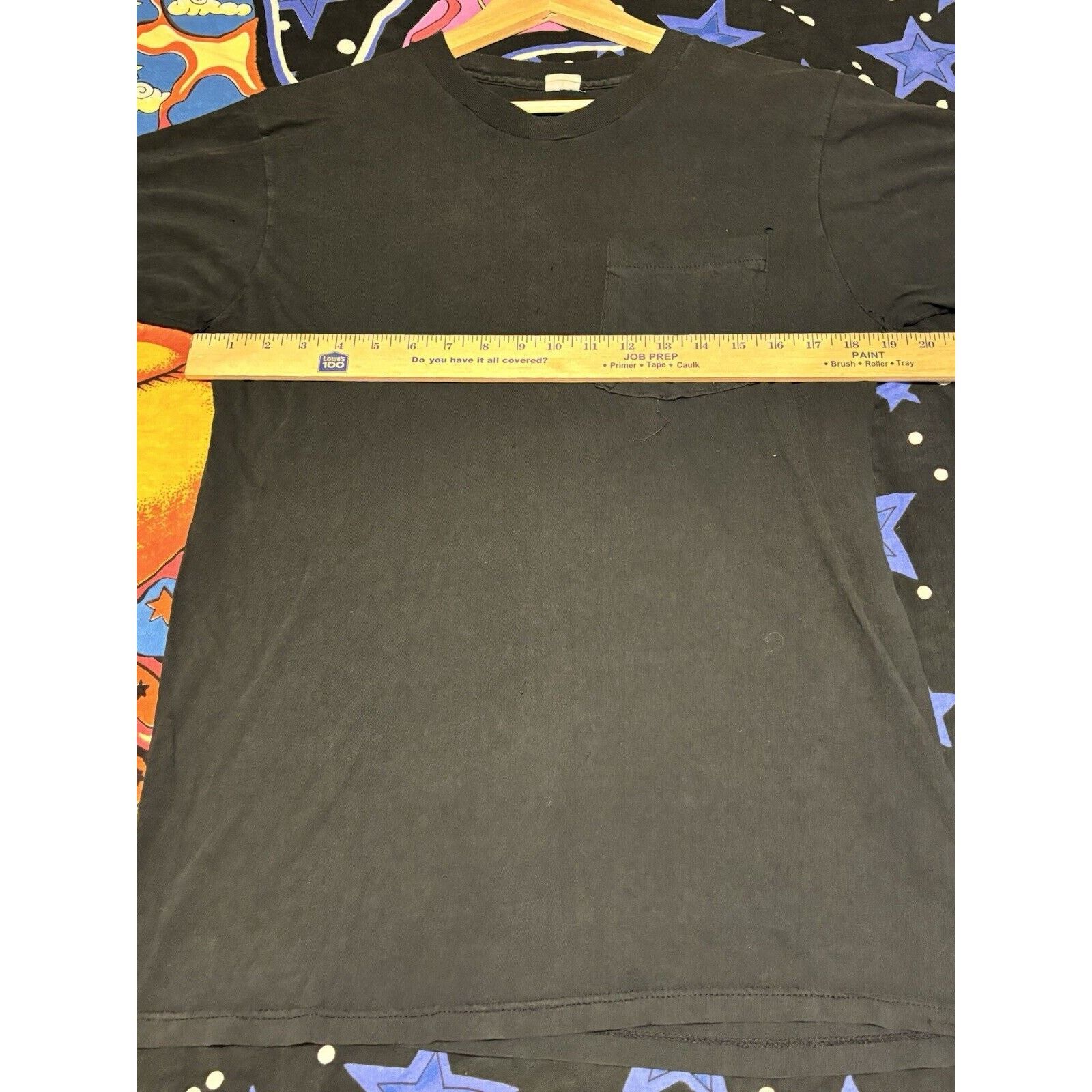 Other Vintage Faded Black Blank Shirt Size Unknown Brand Pocket Size US L / EU 52-54 / 3 - 8 Thumbnail