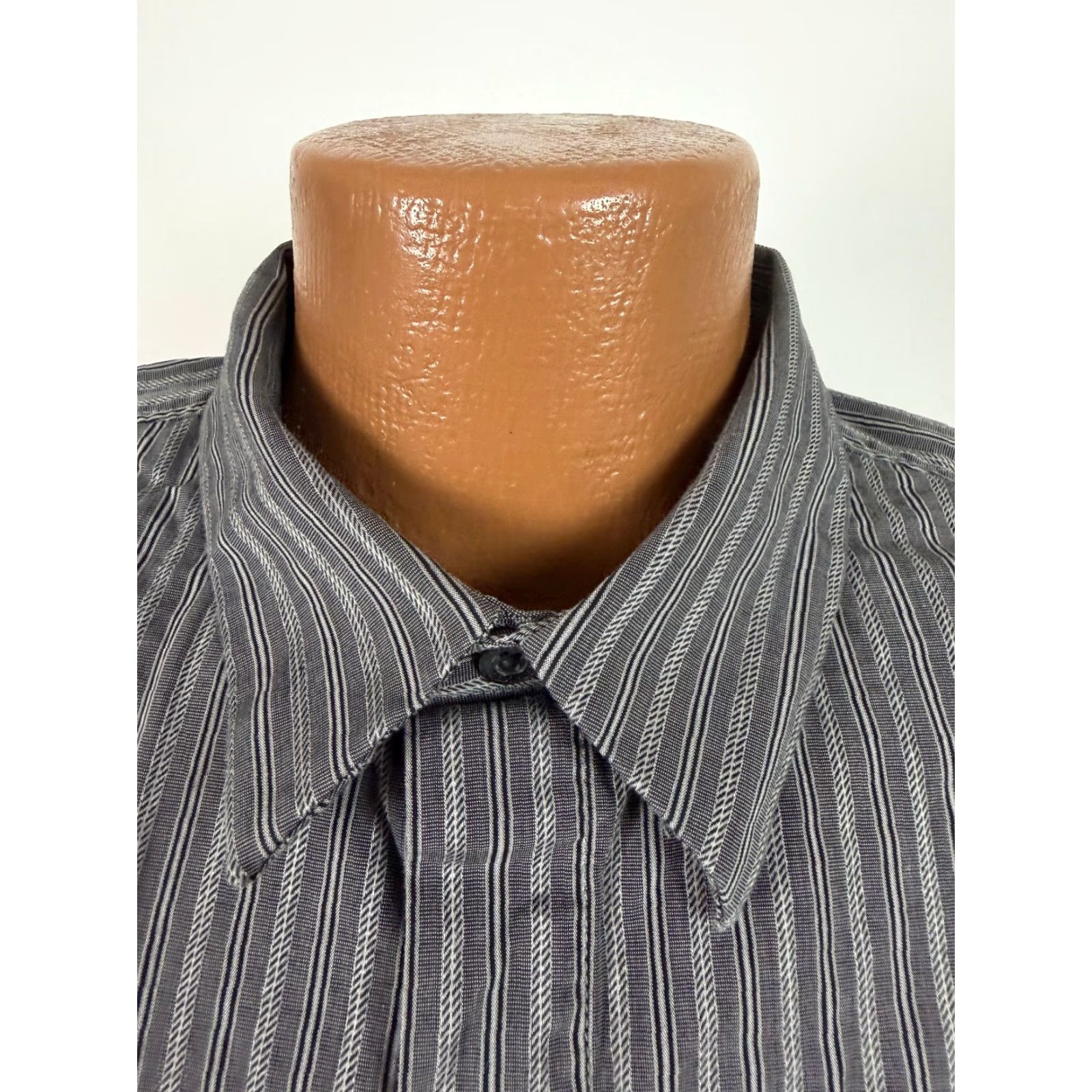 Vintage VINTAGE Structure Shirt Men L Black Striped Button-Up 90s Y2K Preppy Casual/Workwear Mens Size US L / EU 52-54 / 3 - 4 Thumbnail