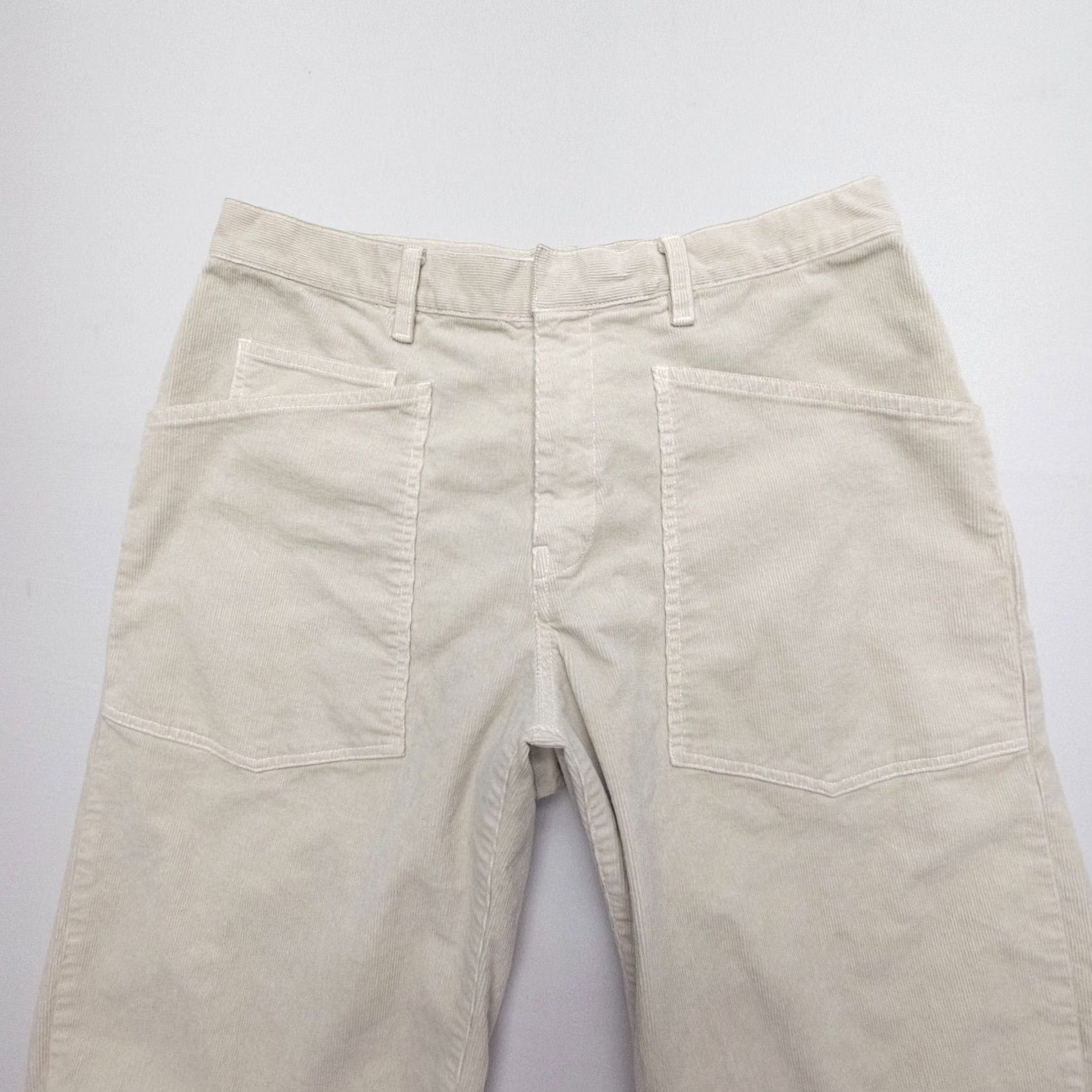 Nili Lotan Nili Lotan Shon Pants Womens 8 Corduroy Bone High Rise Baggy Wide Leg USA Size 30" / US 8 / IT 44 - 5 Thumbnail