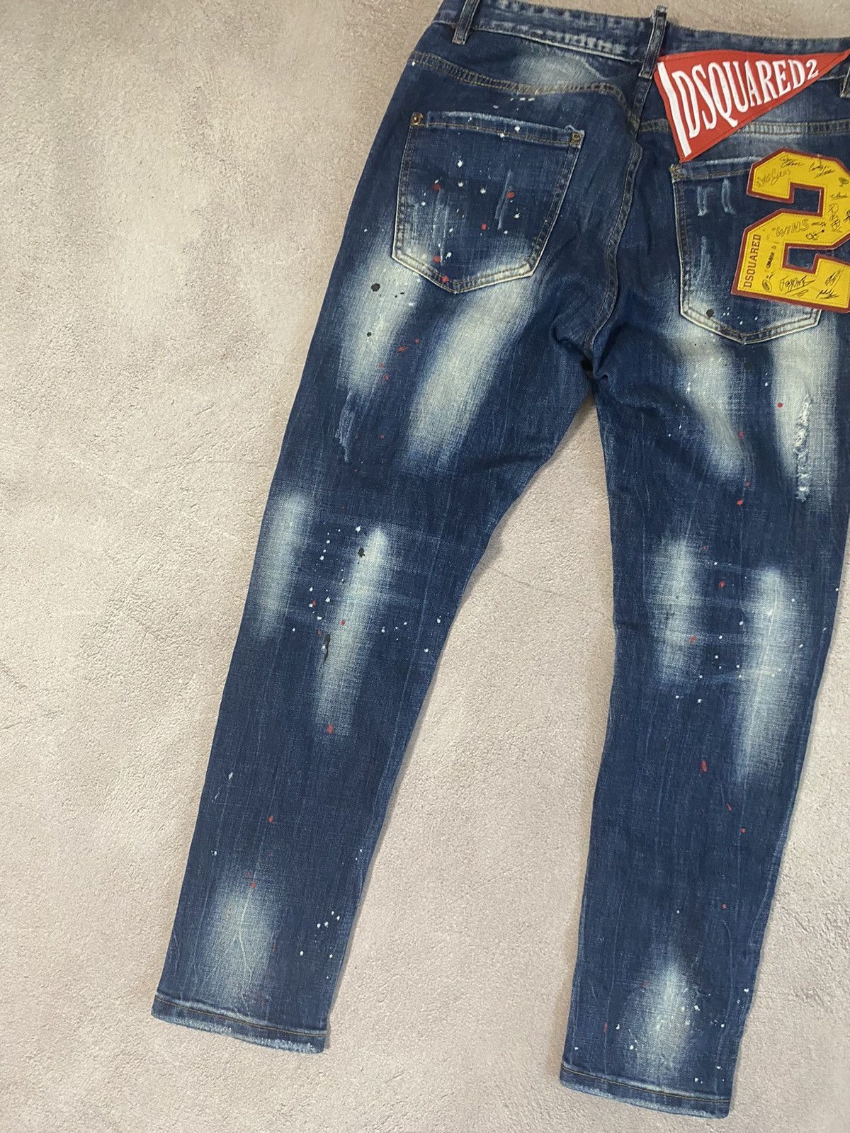 Japanese Brand Dirty pants Faded Crash denim thrashed y2k distressed jeans Size US 32 / EU 48 - 3 Thumbnail