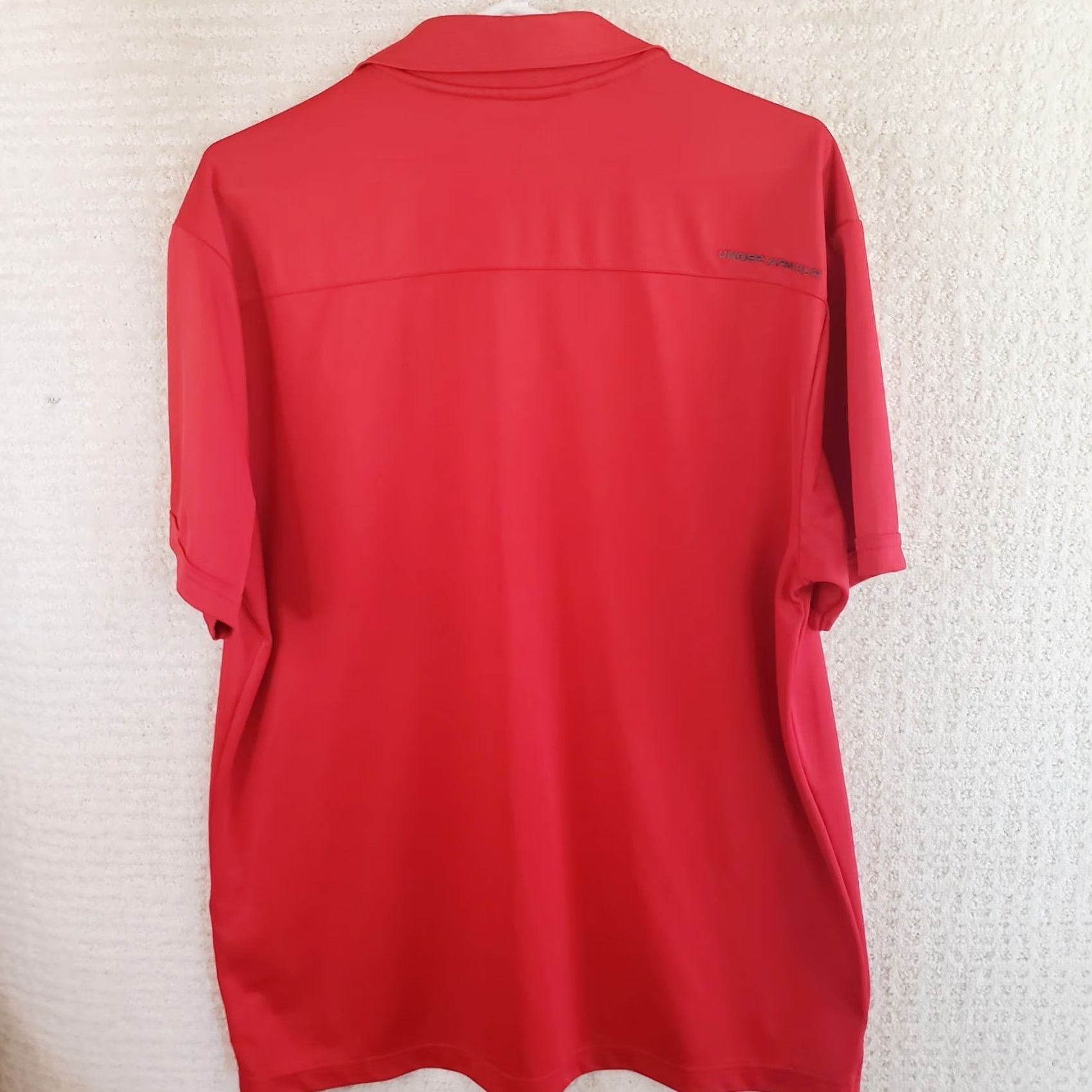 Under Armour Under Armour HeatGear Polo Shirt Mens Regular Fit Short Sleeve Red Size L Cotton Logo Nonstains 90s? Size US L / EU 52-54 / 3 - 7 Thumbnail