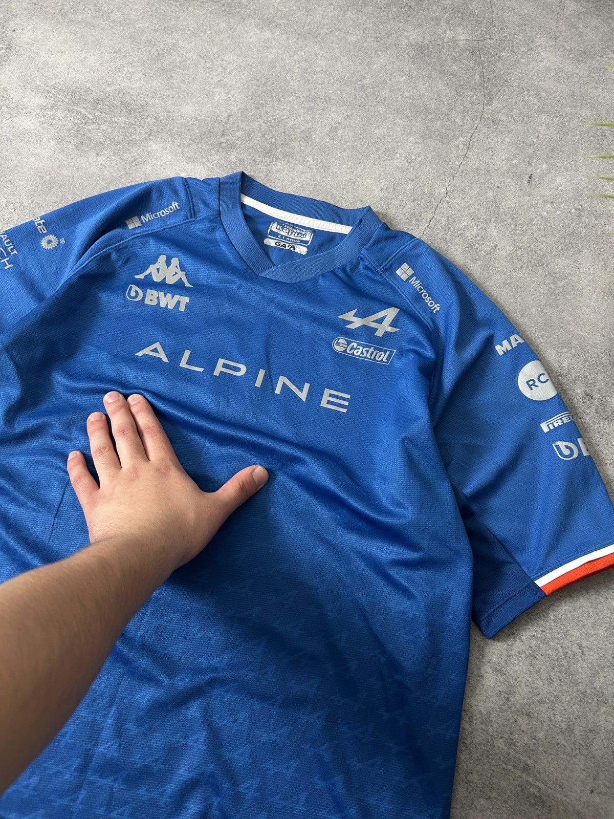Formula 1 Kappa Formula 1 Alpine big logo jersey blue mens Size US XL / EU 56 / 4 - 3 Thumbnail