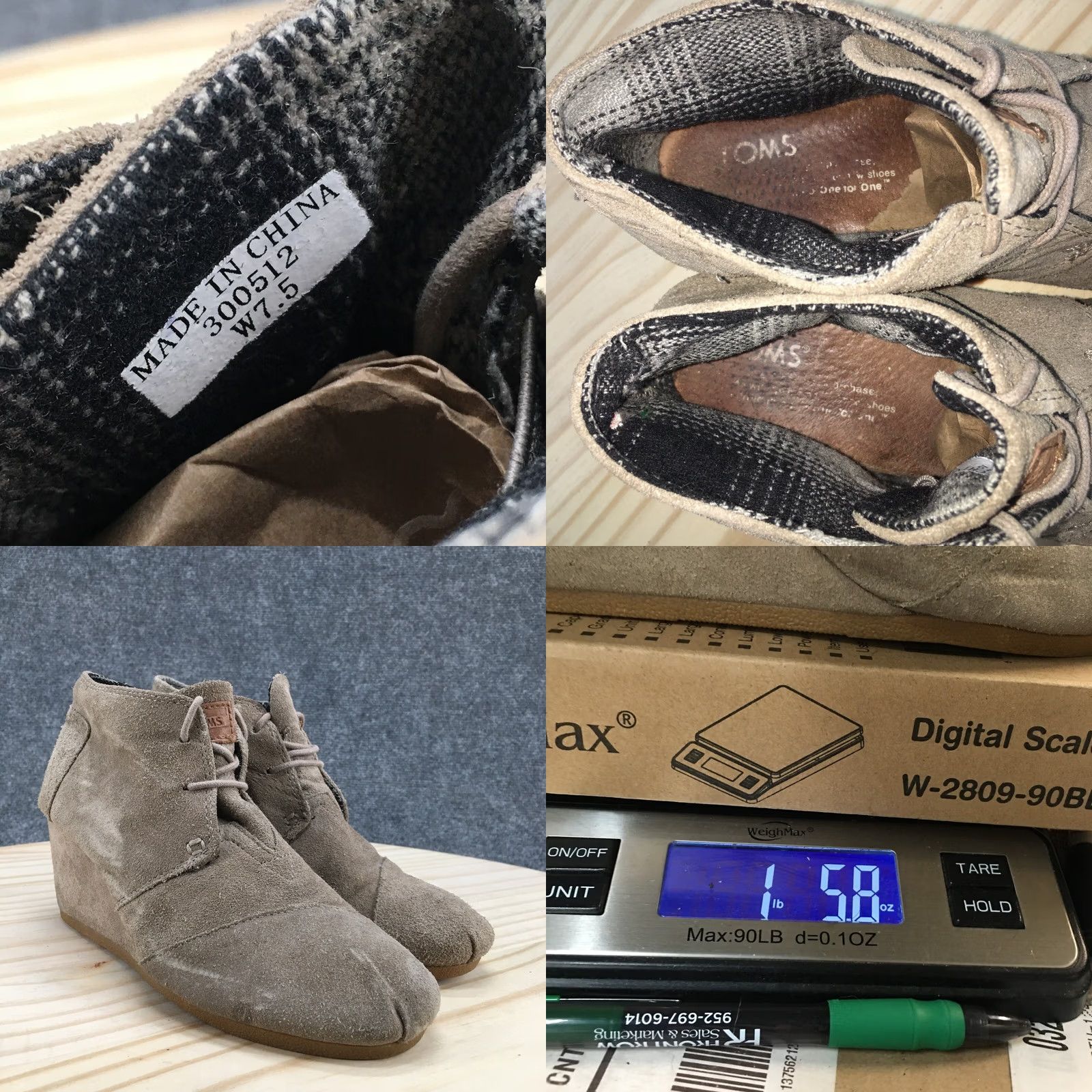Toms TOMS Boots Womens 7.5 Lace Up Desert Wedge Ankle Bootie Brown Suede 300512 Size US 8 / IT 38 - 10 Thumbnail
