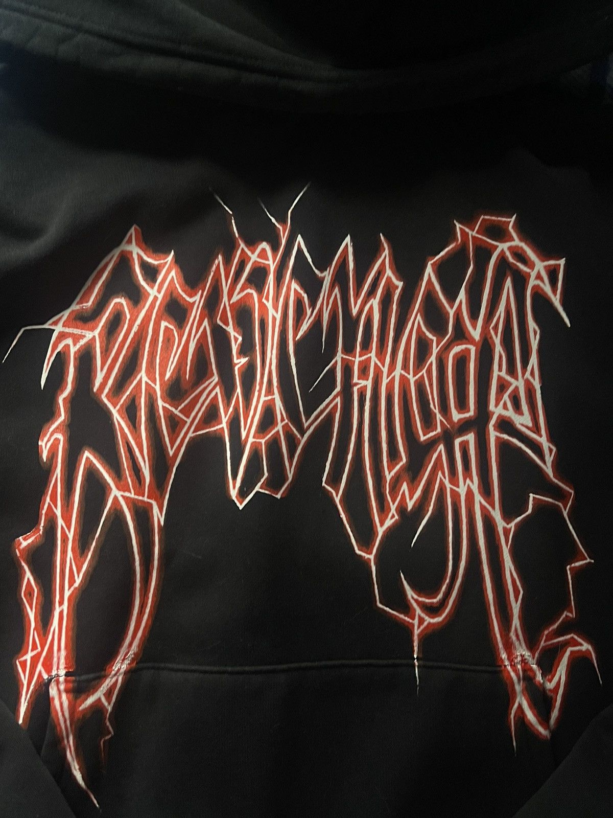 Revenge Revenge Red Lightning Logo Hoodie Size US XL / EU 56 / 4 - 2 Thumbnail