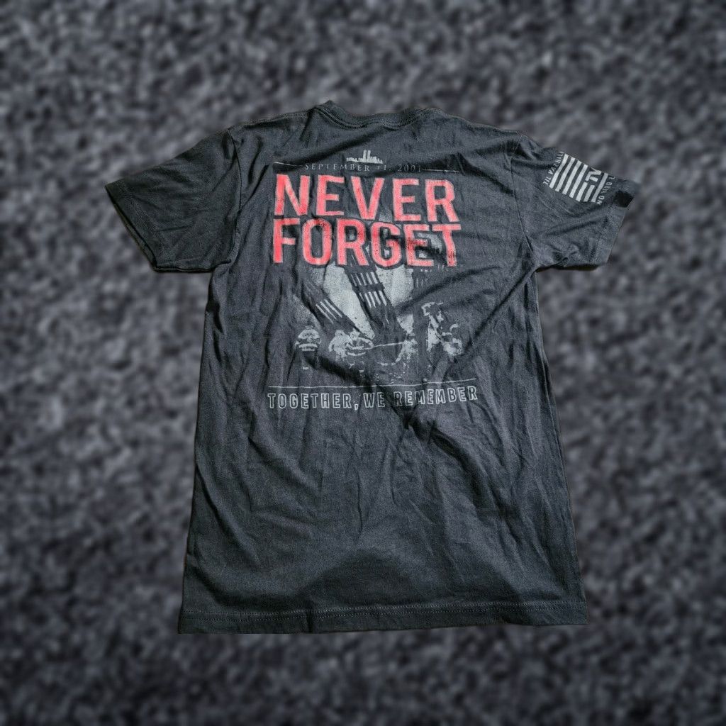 Next Level Mens S T-Shirt Crew Neck Short Sleeve Black USA 9/11 Twin Towers Never Forget Patriotic USA Shirt Men Small Size US S / EU 44-46 / 1 - 1 Thumbnail