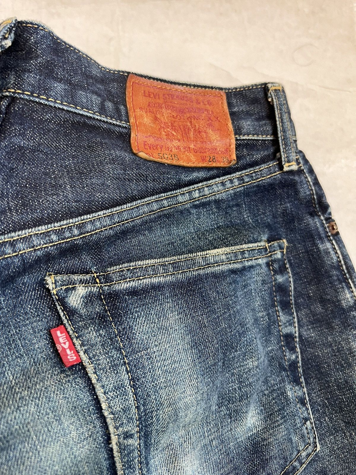 Levi's Vtg Levis 503B Big E Selvedge Denim Fly Button Size US 28 / EU 44 - 16 Thumbnail