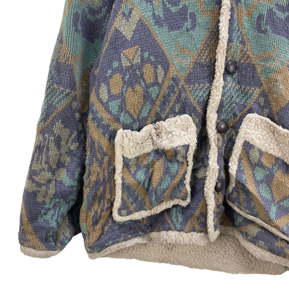 Native 🔥Vintage Aztec Shearling Hooded Jacket Size US M / EU 48-50 / 2 - 5 Thumbnail