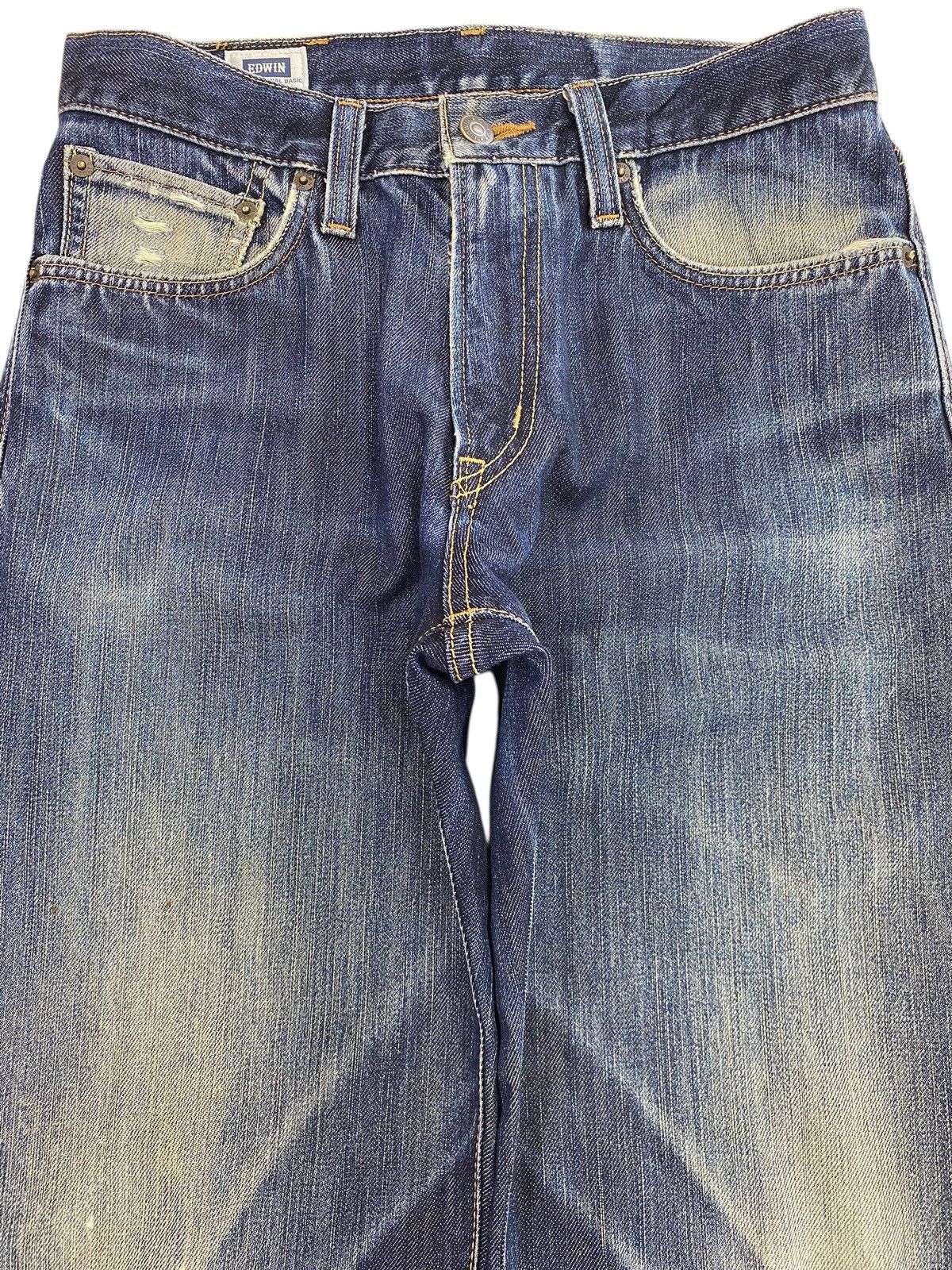 Edwin Edwin 404 Faded Wash Ripped Style Boot Cut Jeans Size US 29 - 2 Thumbnail