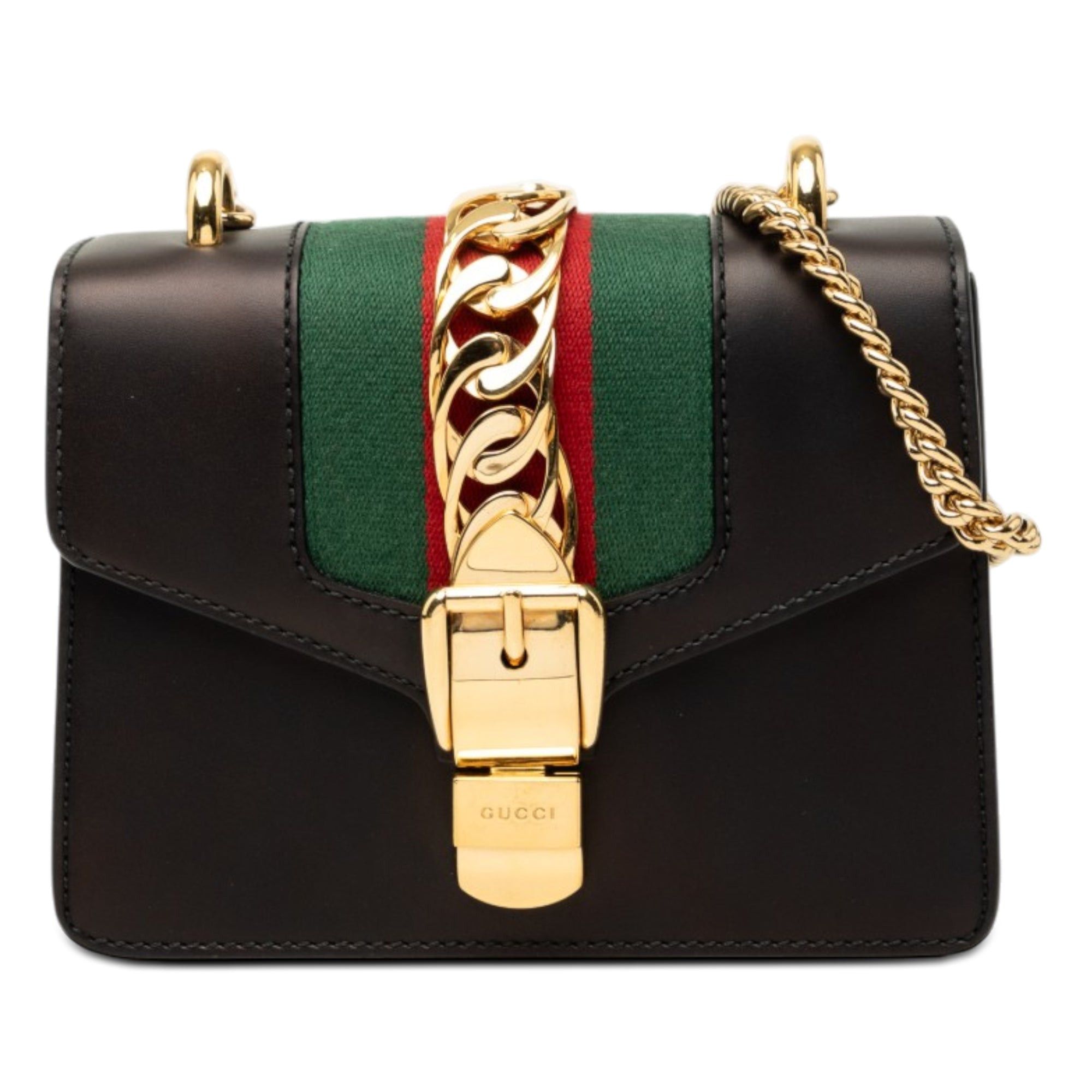 Gucci Calfskin Web Sylvie Chain Satchel Size ONE SIZE - 1 Thumbnail