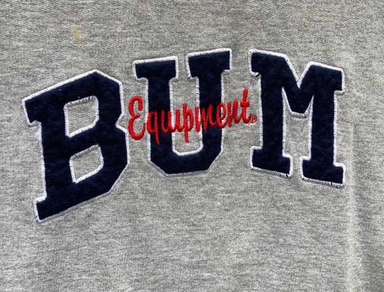 B.U.M Equipment Vintage Bum Equipment Sweatshirt Grey Blue Pullover Size S/M Size US M / EU 48-50 / 2 - 6 Thumbnail