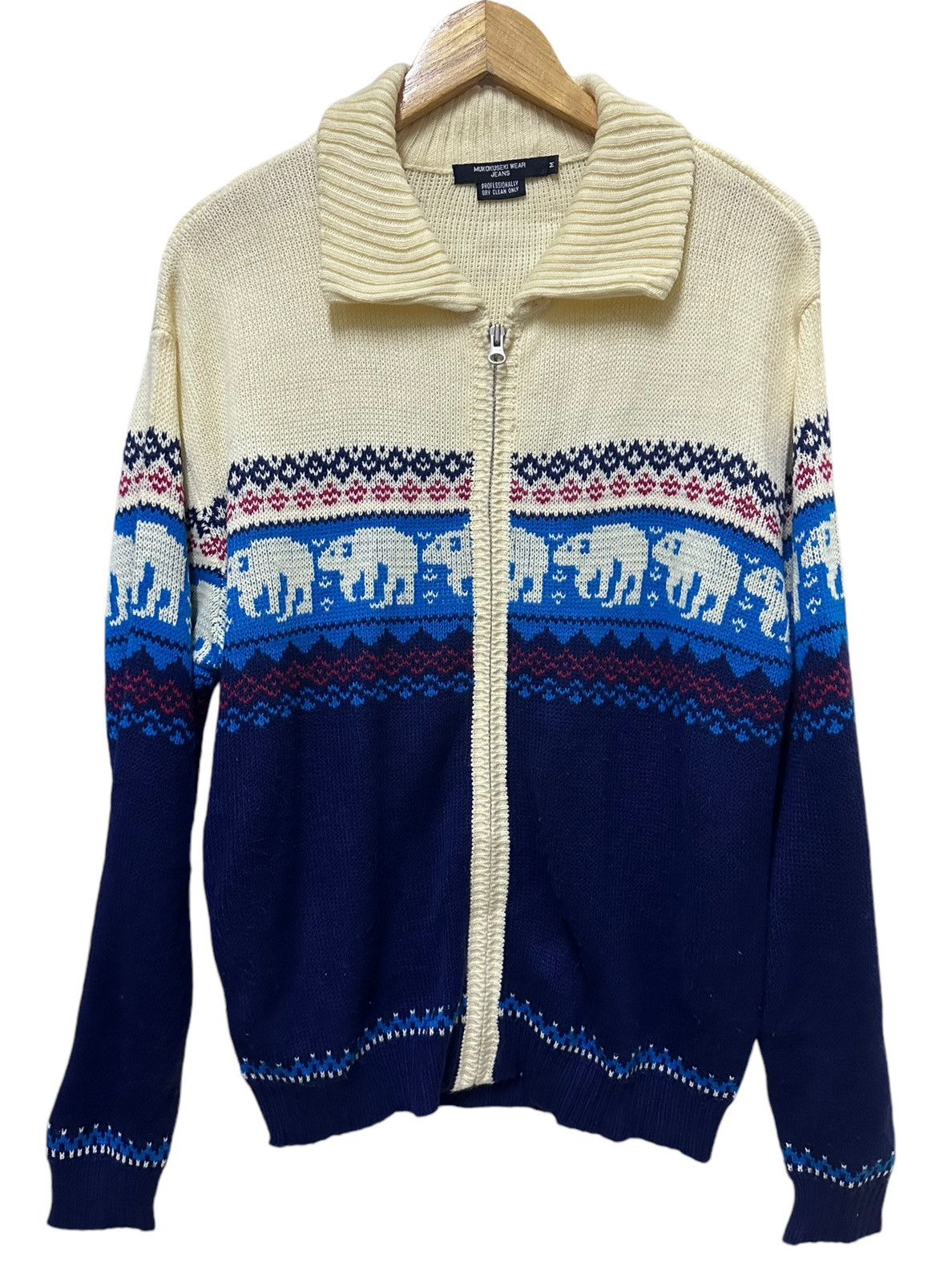 Hysteric Glamour × Japanese Brand × Yoshiyuki Konishi Japan Mukokuseri Elephant Motive Knitwear Zipper Size US M / EU 48-50 / 2 - 1 Thumbnail