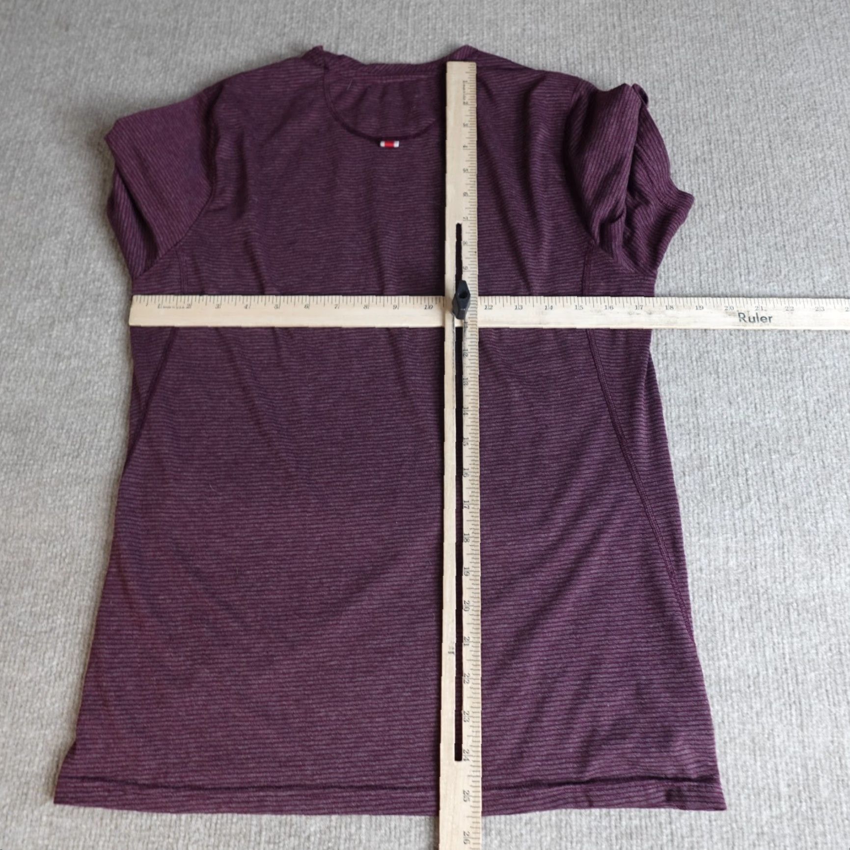 Diesel Tracksmith Shirt Mens Small Purple Pink Fuschia Microstripe Crew Neck Short Sleeve Cotton Polyester Logo Size US S / EU 44-46 / 1 - 6 Thumbnail