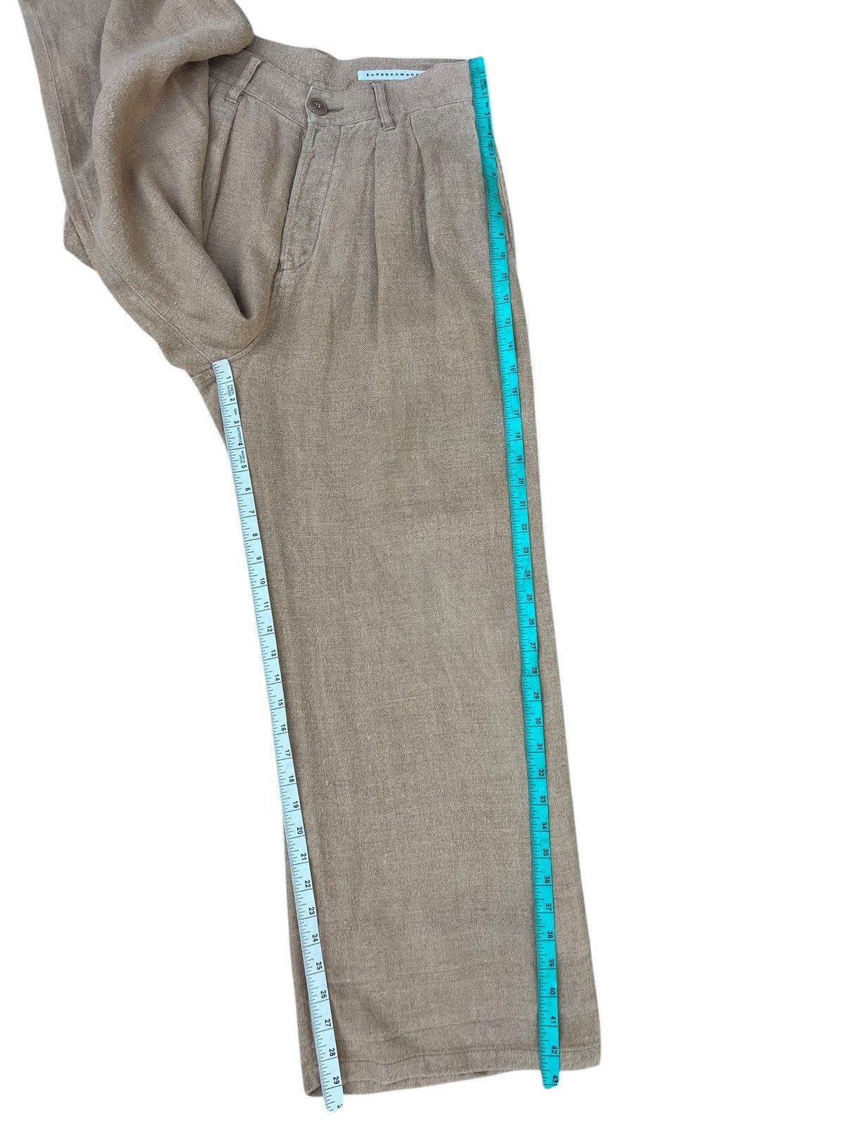 Issey Miyake Issey Miyake Sunaokuwahara Wide Loose Linen Trouser Pant Size US 30 / EU 46 - 6 Thumbnail