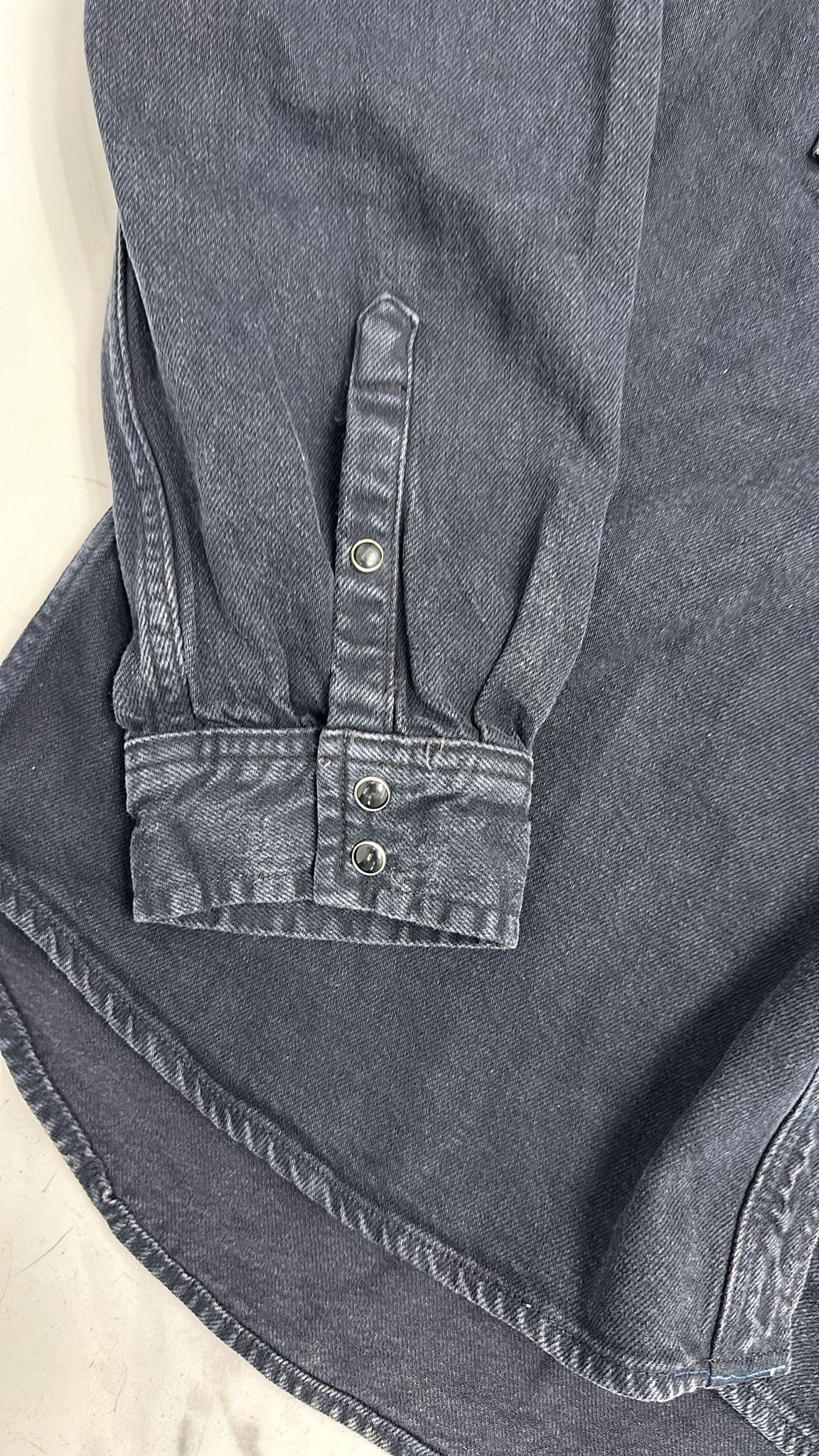 Stussy × Vintage Stüssy FW22 Western Denim Shirt Black XLarge Size US XL / EU 56 / 4 - 5 Thumbnail