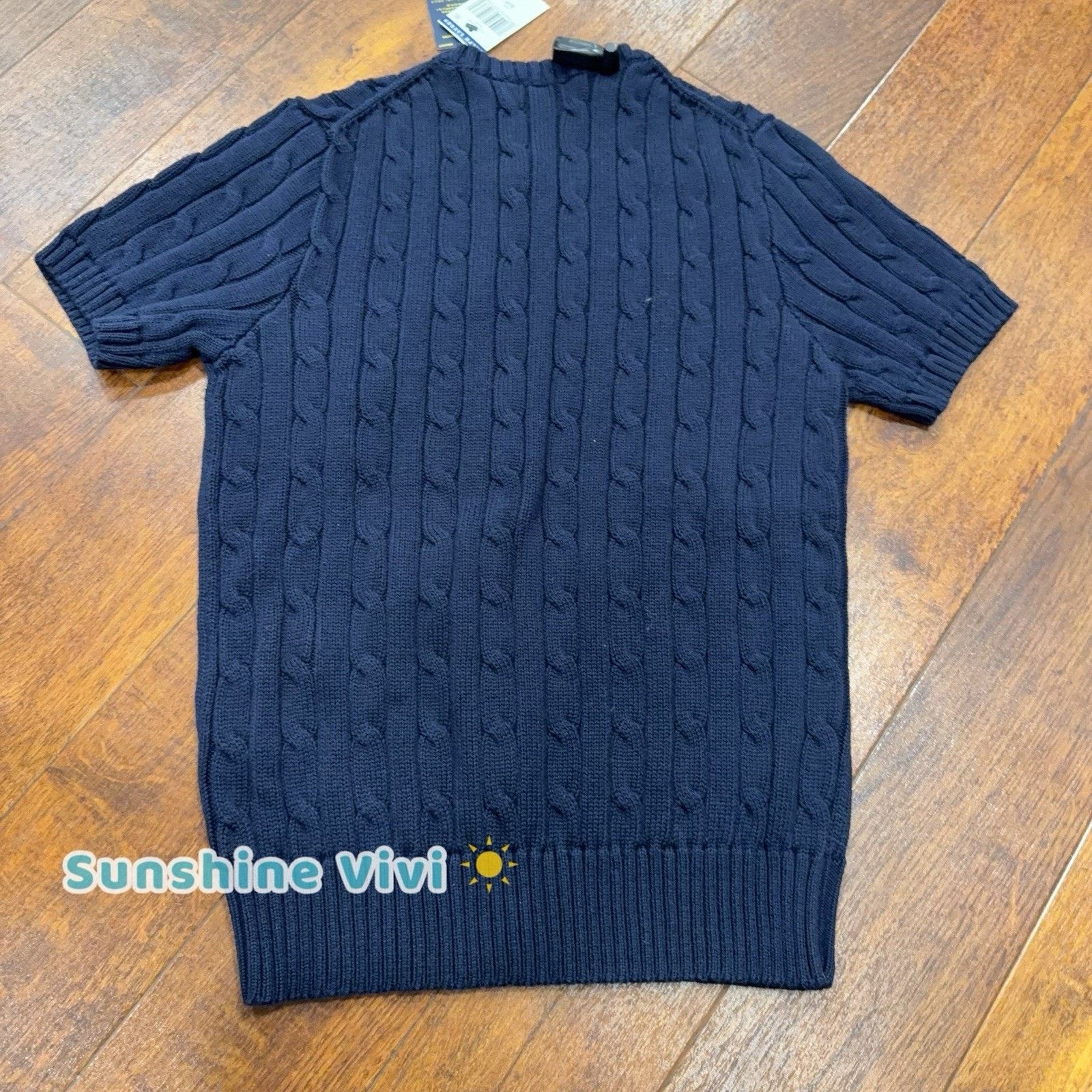 Polo Ralph Lauren NWT Polo Ralph Lauren Woman Cotton Short-Sleeve Sweater blue Size S / US 4 / IT 40 - 4 Thumbnail