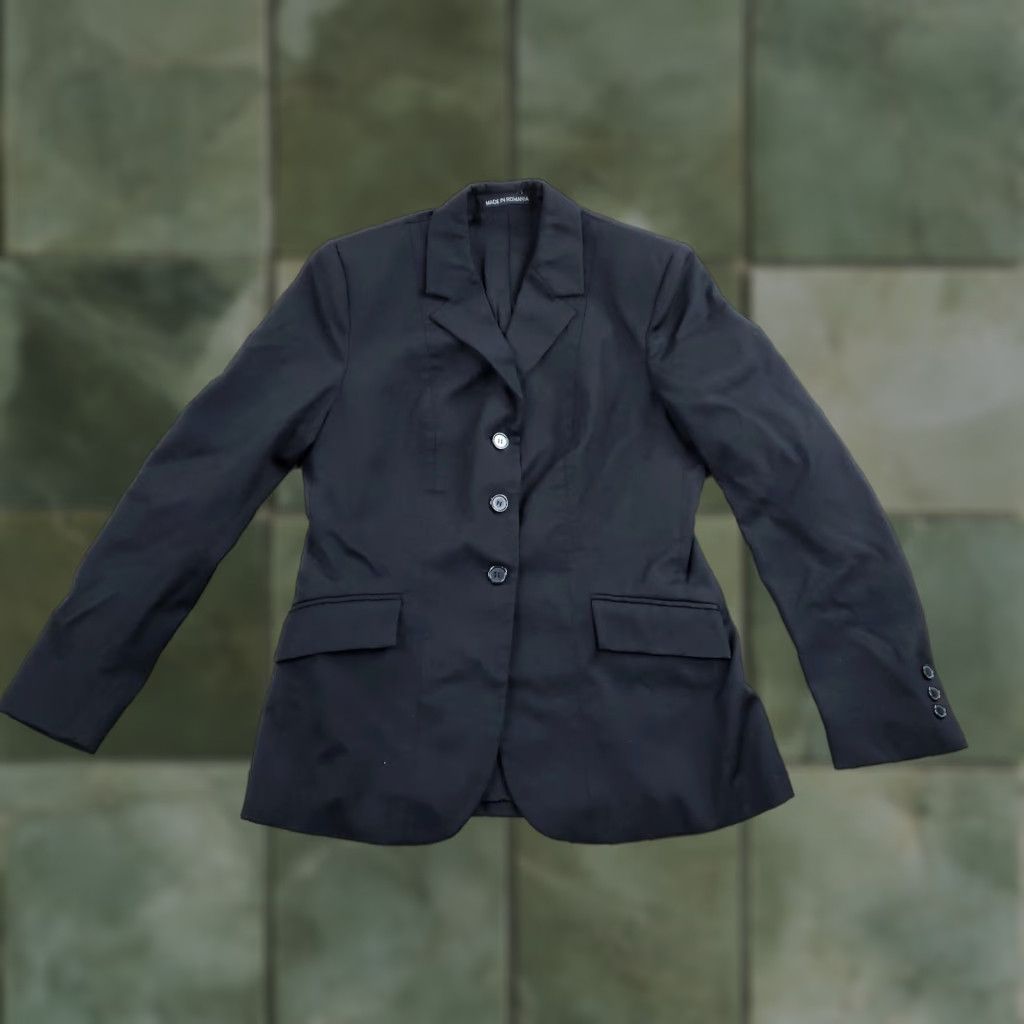 Vintage VINTAGE Miller's Riding Coats Blazer Womens 10 Black Wool Blend Lined Romania Equestrian Size L / US 10 / IT 46 - 1 Thumbnail