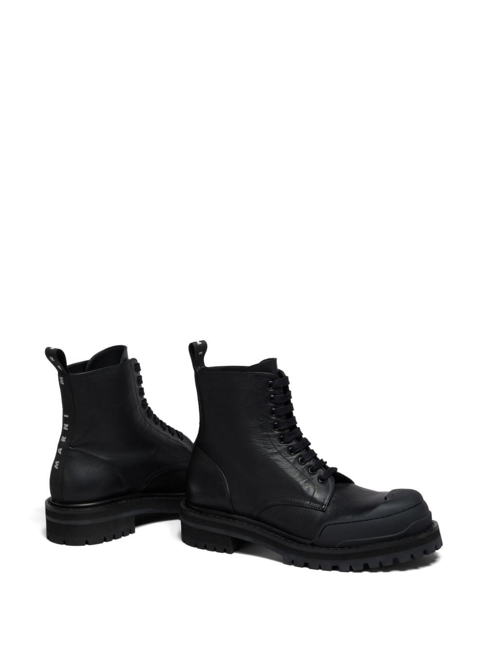 Marni o1f1d3z1025 Panelled Toe Combat Boots in Black Size US 10 / EU 43 - 3 Thumbnail