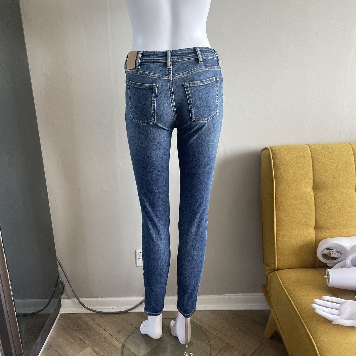 Acne Studios Blå Konst Climb Mid Blue Jeans