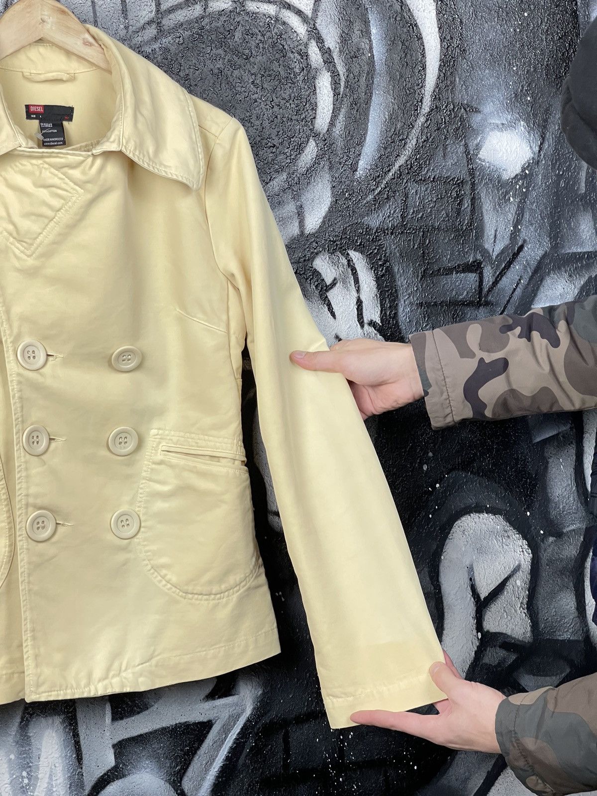 Diesel Diesel Y2K Vintage Beige Cotton Trench Coat Jacket Size L Size L / US 10 / IT 46 - 12 Thumbnail