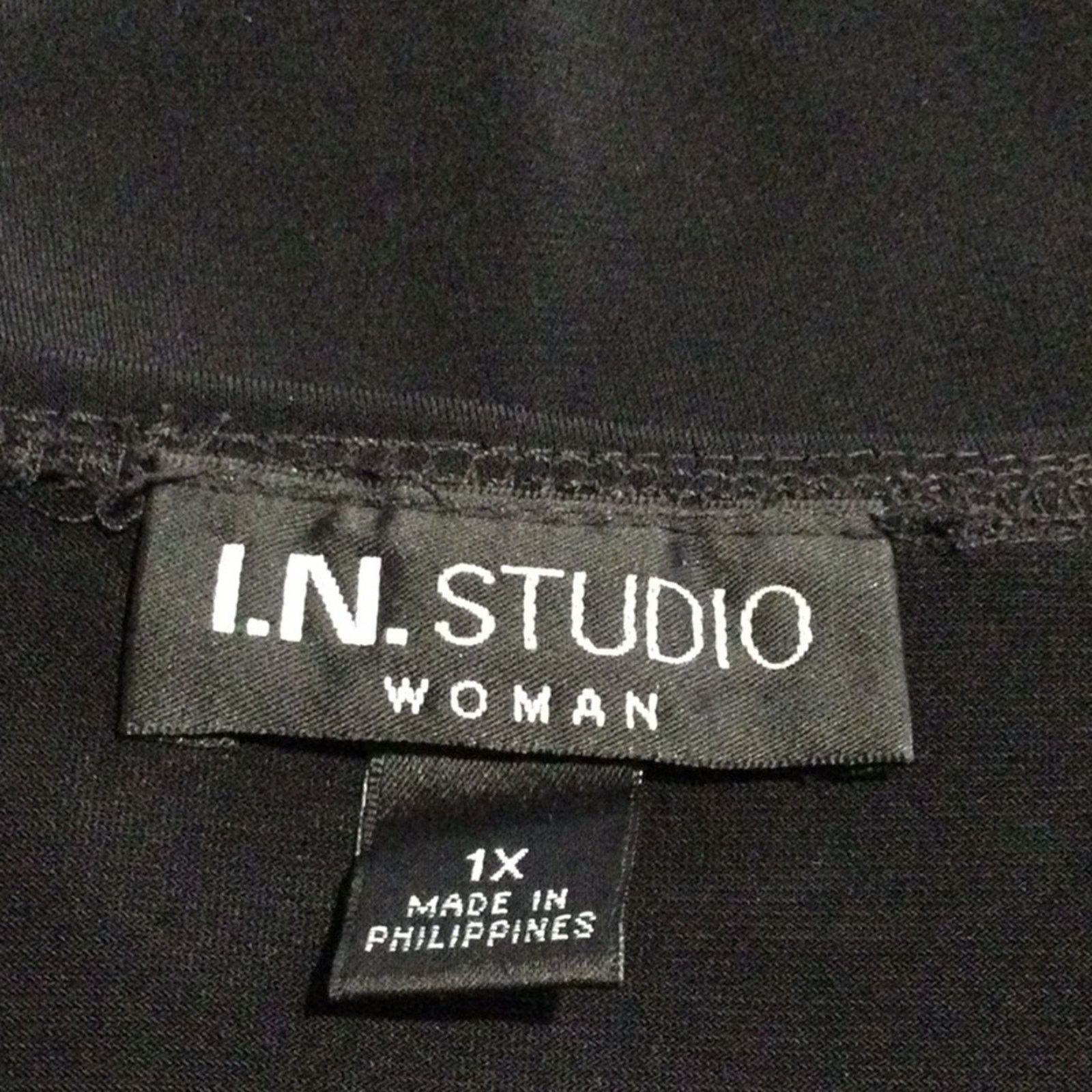 Other I.N. Studio Woman Black & Tan V-neck Pullover Blouse Size 1X Size XL / US 12-14 / IT 48-50 - 11 Thumbnail
