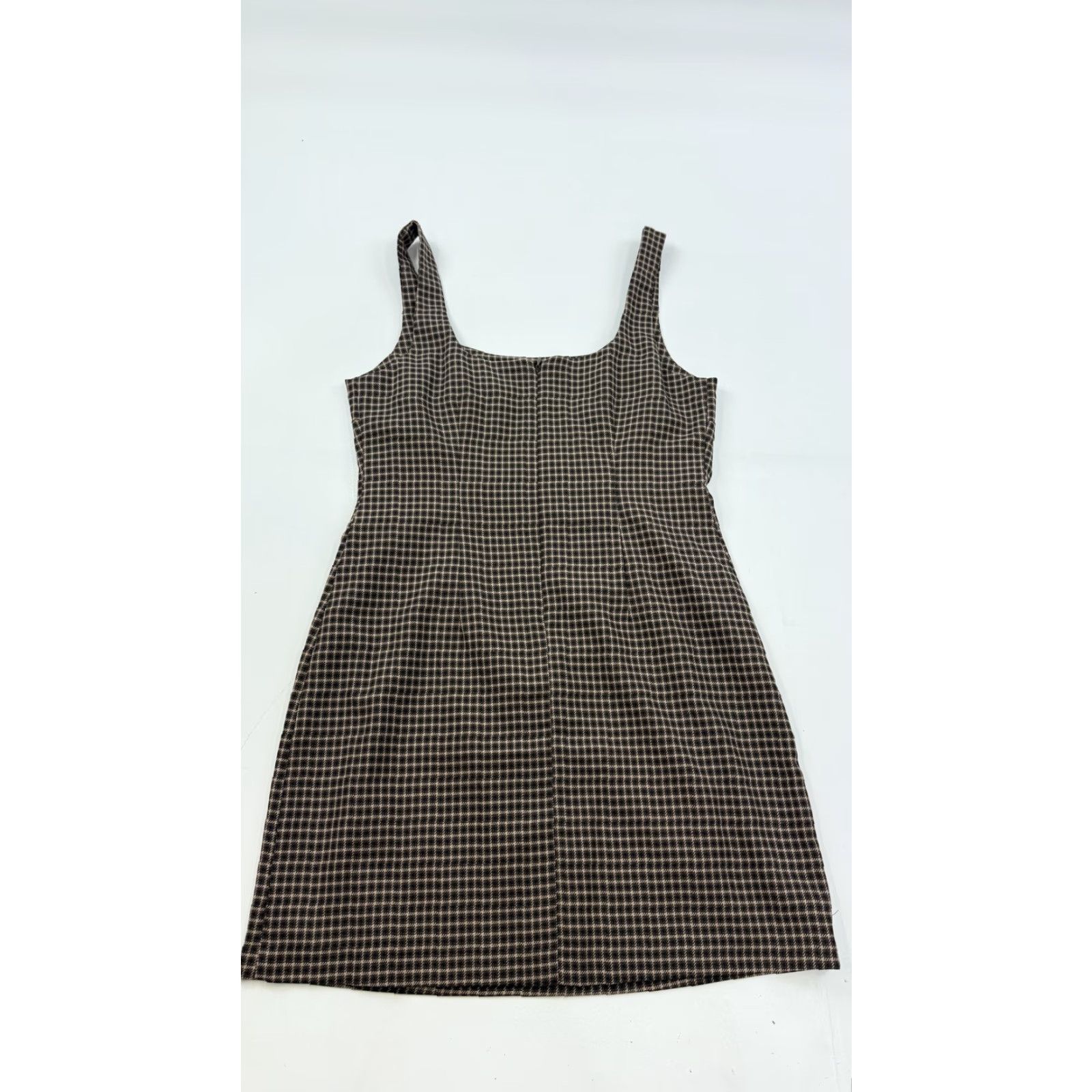 Banana Republic Banana Republic Dress Womens 2P Petite Brown Houndstooth Sheath Square Neck Size XS / US 0-2 / IT 36-38 - 4 Thumbnail