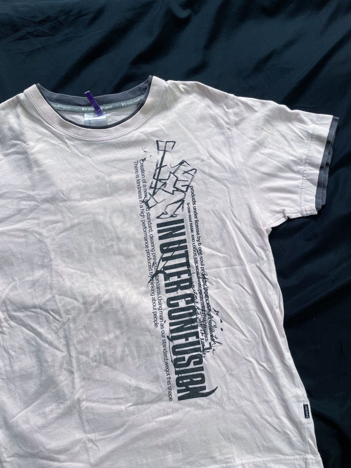 Japanese Brand B ONE SOUL DOUBLE LAYER POEM TEE Size US L / EU 52-54 / 3 - 3 Thumbnail