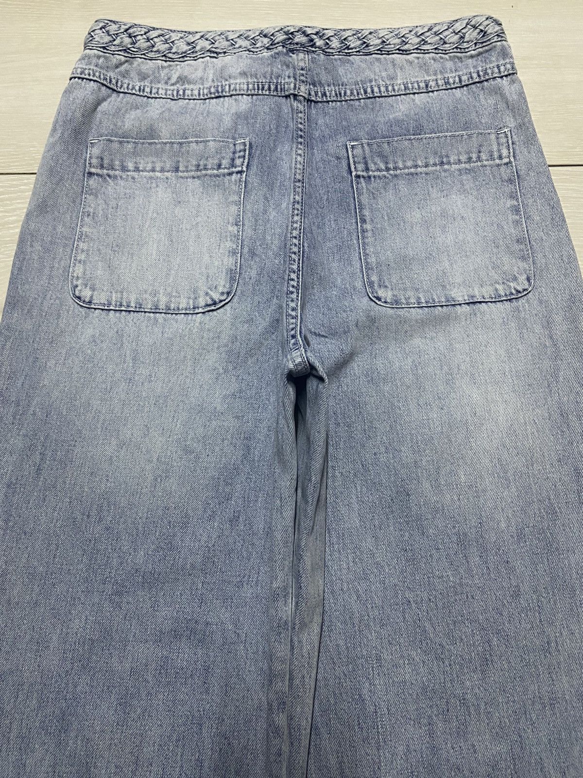 Japanese Brand H&M Bush Pants Light Wash Baggy Woman Size US 29 - 4 Thumbnail