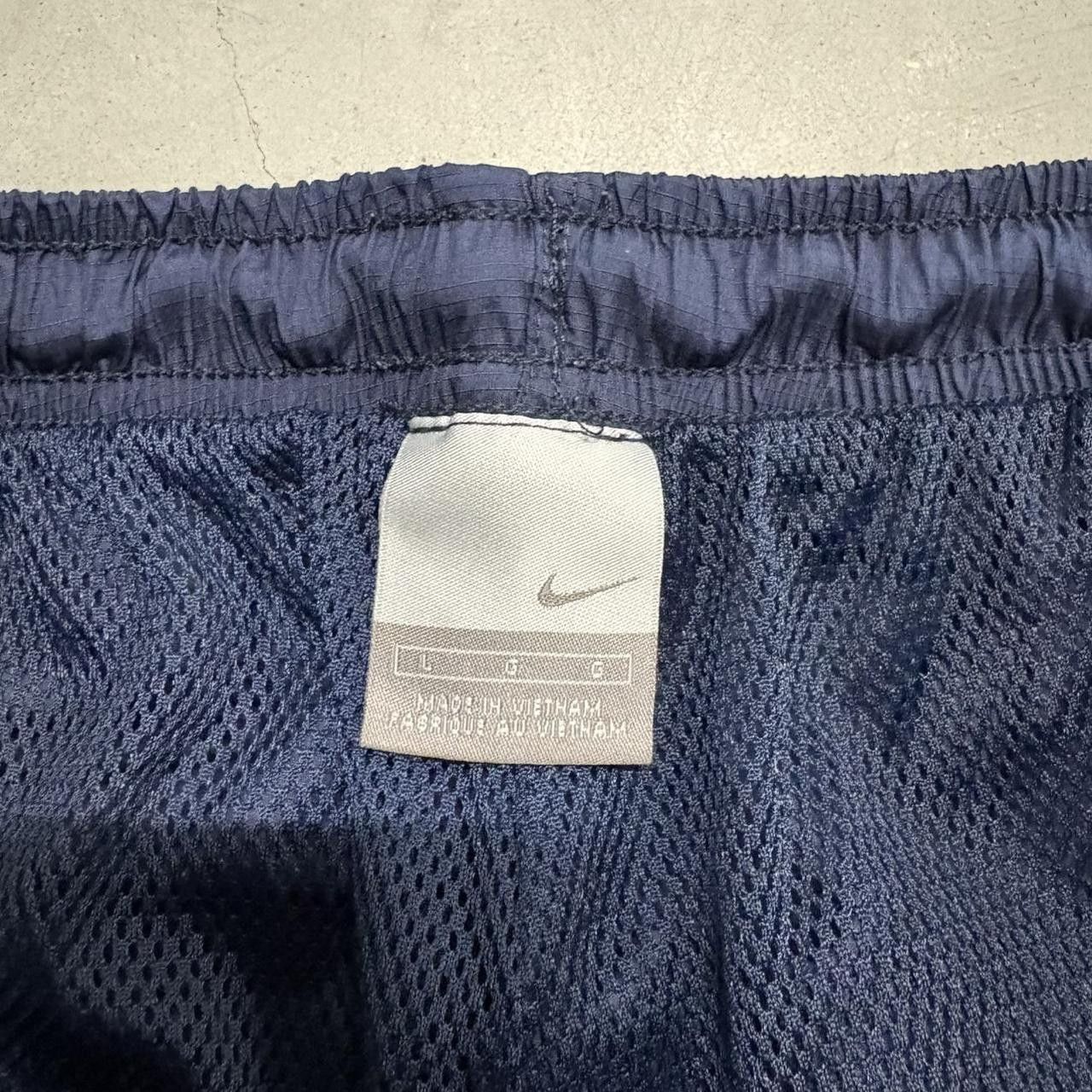 Nike Crazy Vintage Y2K/2000s Super Baggy Navy Blue Striped Nike TrackPants! Size US 32 / EU 48 - 8 Thumbnail