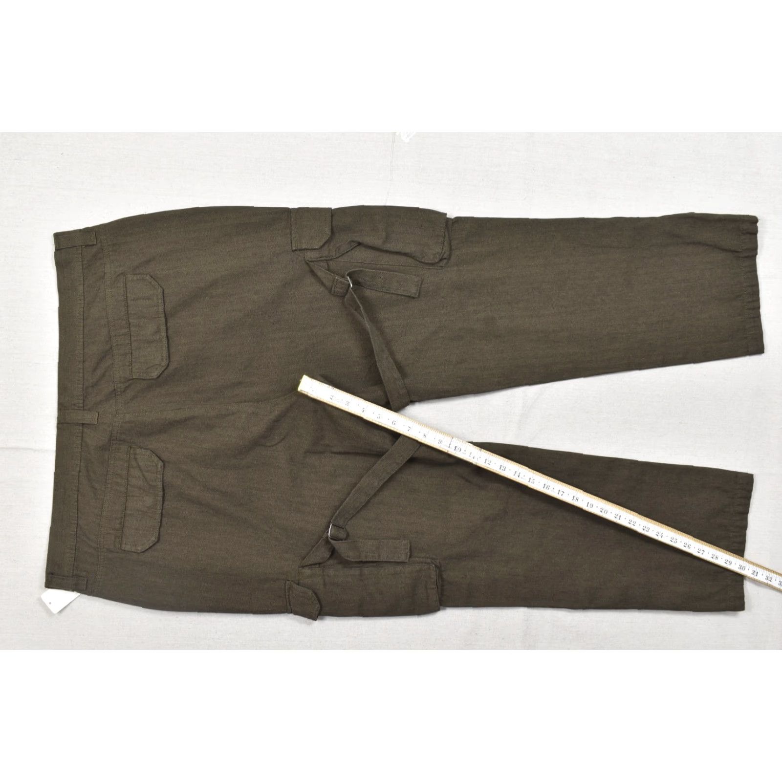 Zippo VINTAGE? No — Standard Cloth Cargo Pants Men 2XL Brown Cotton Herringbone Flat Front Pocket Cargo Pants Regular Inseam 29 in–New With Tags Size US 39 - 3 Thumbnail
