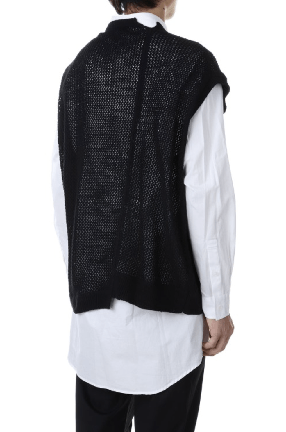 Yohji Yamamoto Yohji Yamamoto Pour Homme - PATTERN VEST Knitwear Size US L / EU 52-54 / 3 - 3 Thumbnail