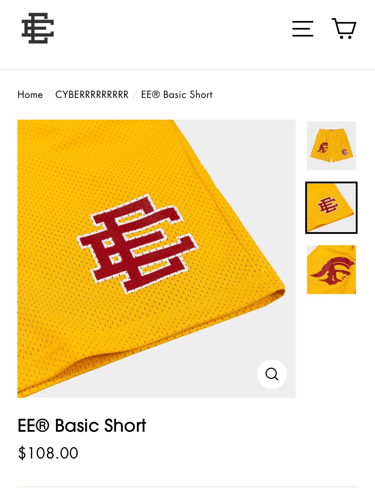 Eric Emanuel × NCAA NEW Eric Emanuel USC Basic Shorts Large Size US 34 / EU 50 - 9 Thumbnail