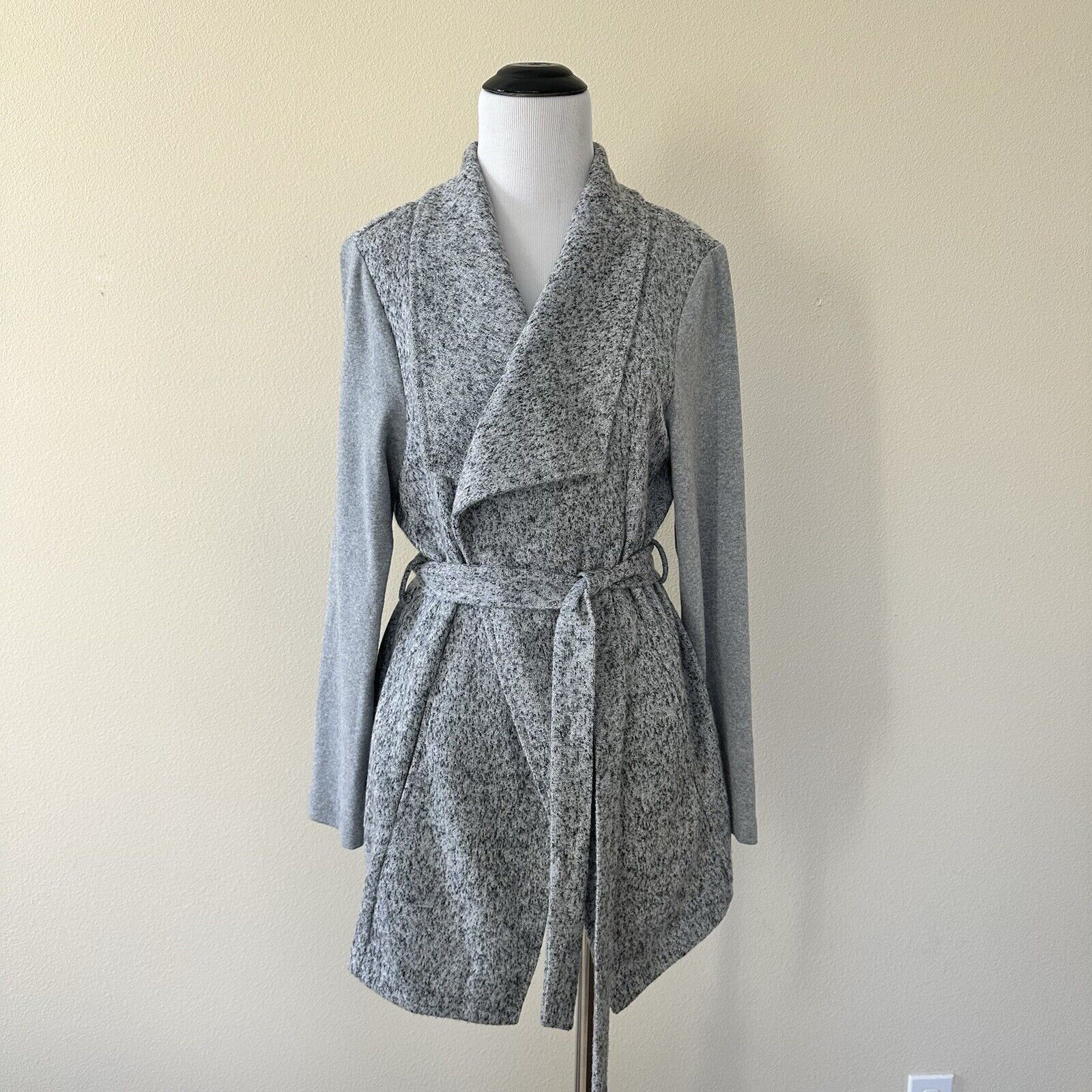 Other Doe & Rae Grey Belted Knit Cardigan Open Front Size US M Size M / US 6-8 / IT 42-44 - 6 Thumbnail