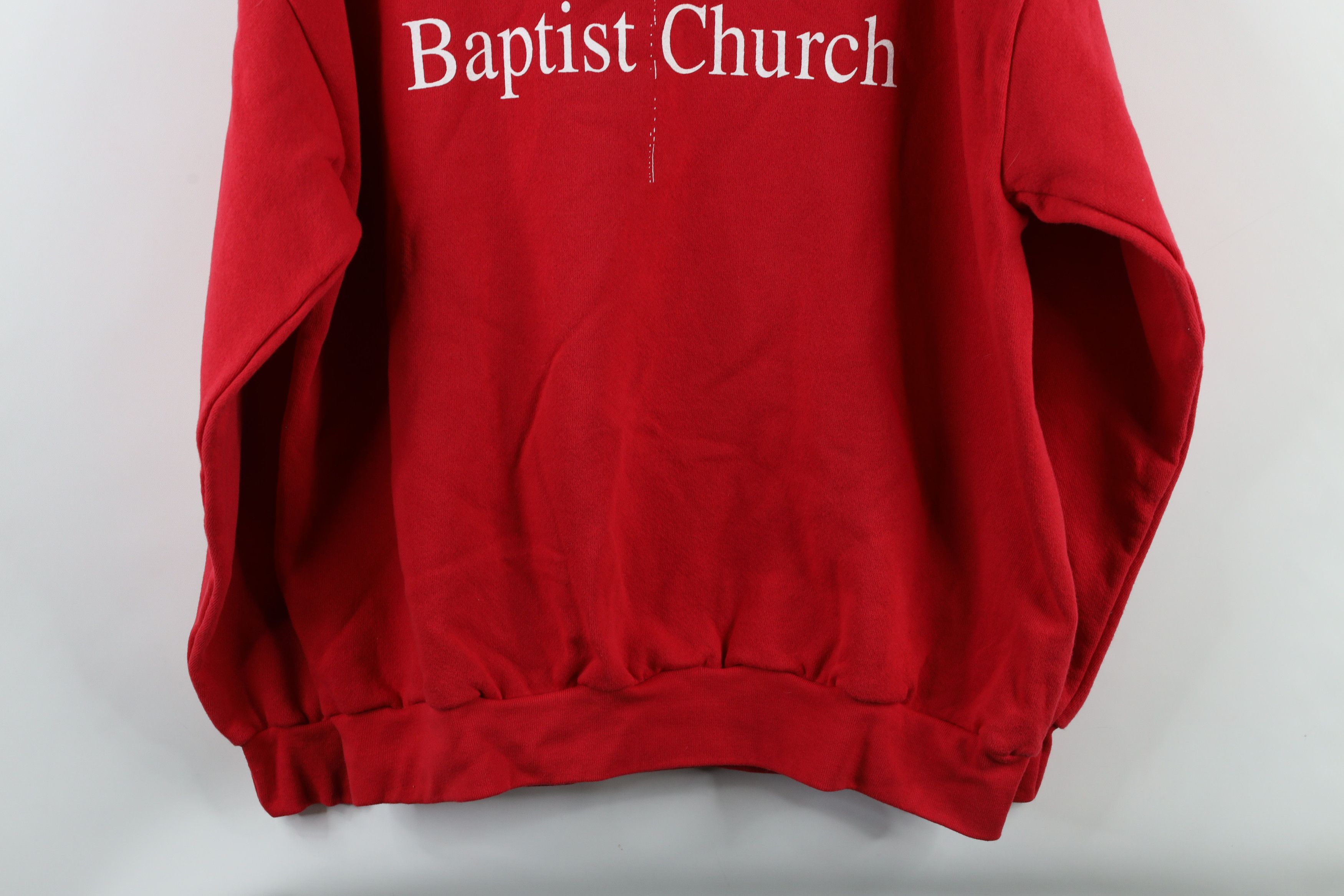 Vintage Vintage 90s Celebrate The Season Jesus Sweatshirt Red Size US XL / EU 56 / 4 - 11 Thumbnail