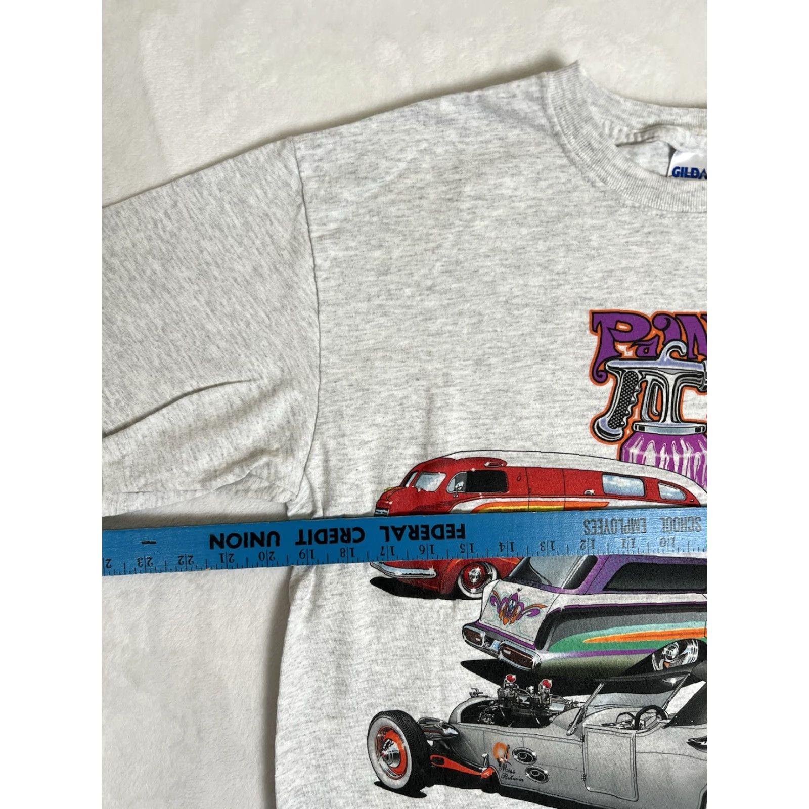 Vintage VINTAGE M & M T-Shirt Men Short Sleeve Crew Neck Gray Cotton Custom Paint Studio 90s Cars Hot Rod Roadster Andy’s Tee Size M Size US M / EU 48-50 / 2 - 3 Thumbnail
