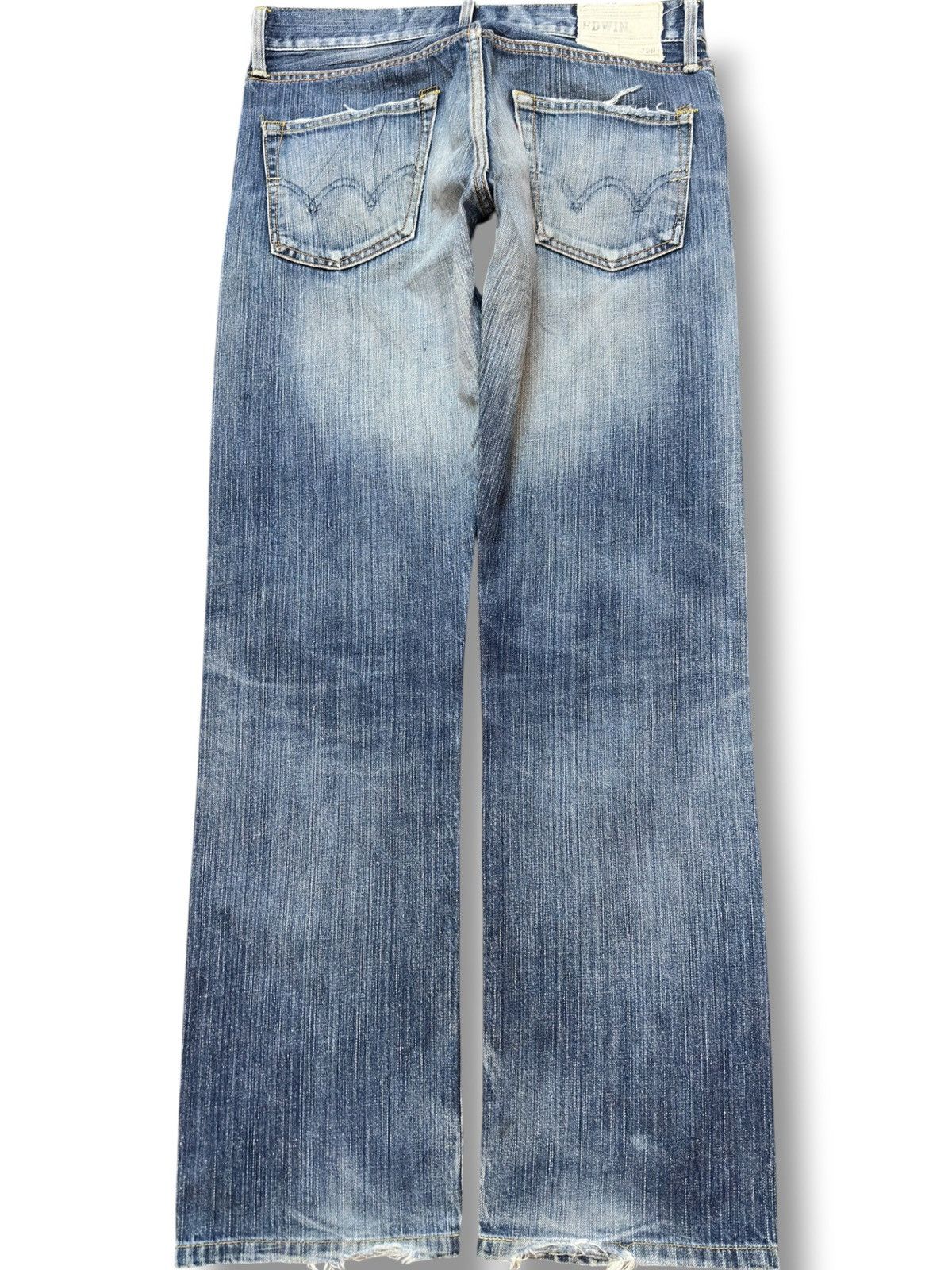 Edwin Vintage Edwin 503 R Faded Grunge Distressed Denim Size US 31 - 4 Thumbnail