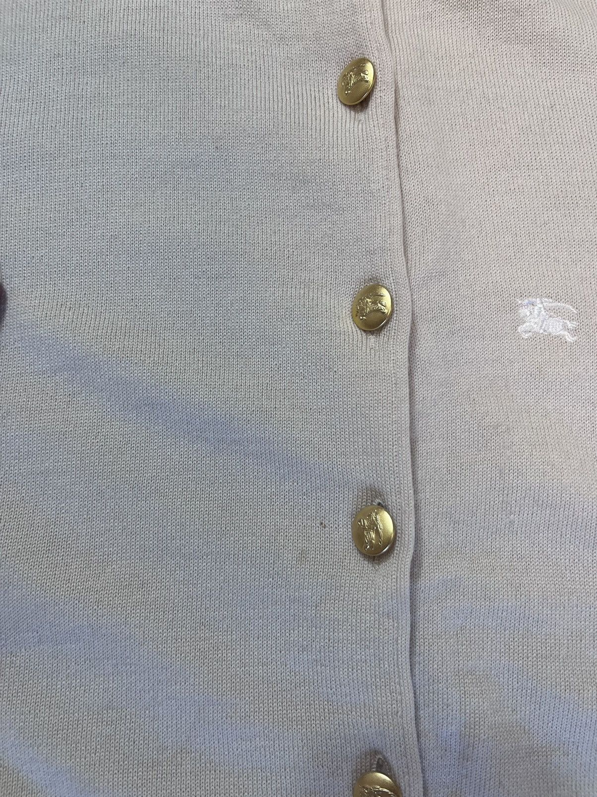 Burberry Burberrys Women Cardigan Beige Wool Vintage Gold Button Logo Size XL / US 12-14 / IT 48-50 - 18 Thumbnail