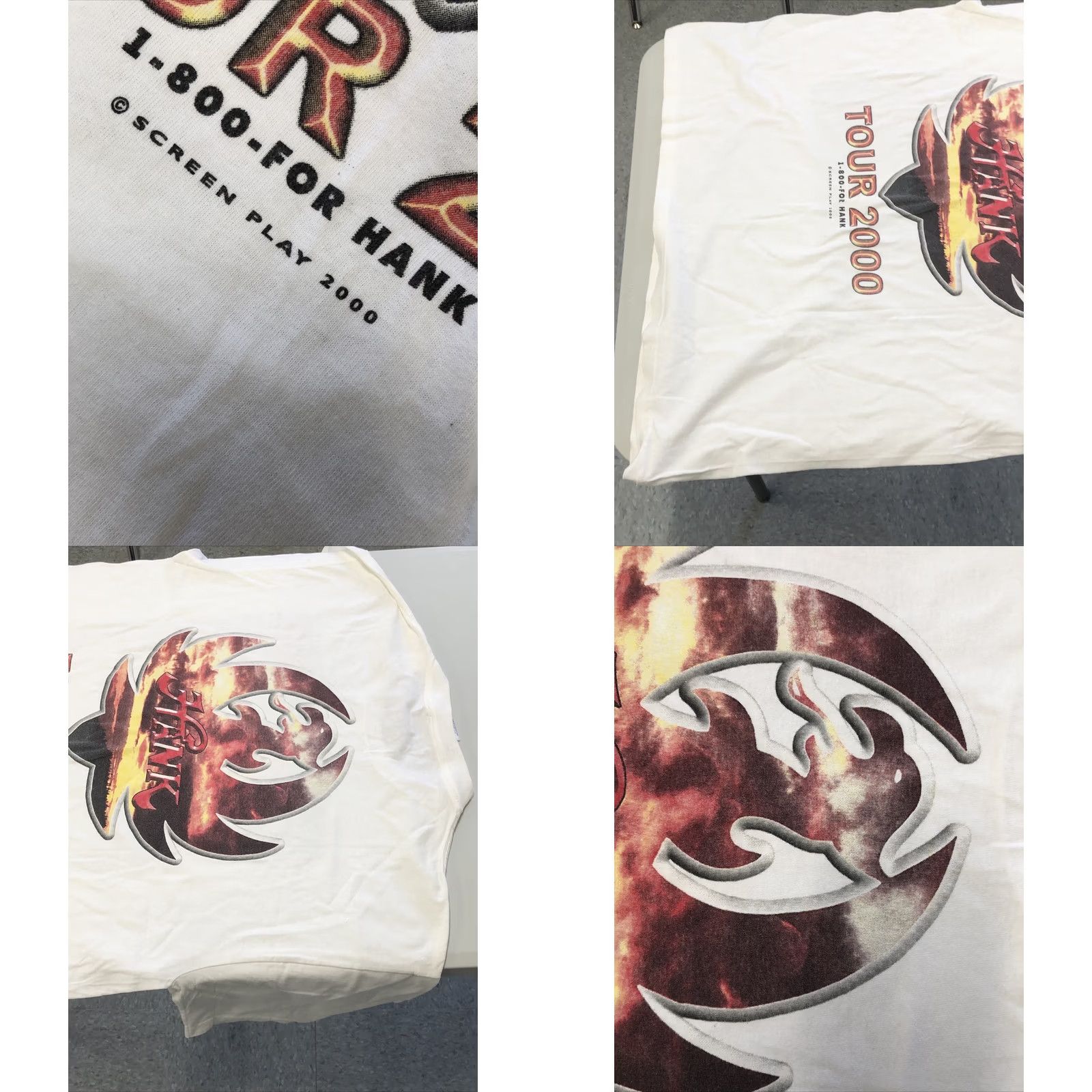 Delta VINTAGE Hank Williams Jr Tour 2000 Bocephus Delta Tag T-Shirt XL White Men Short Sleeve Graphic Print Concert 1990s" Size US XL / EU 56 / 4 - 8 Thumbnail