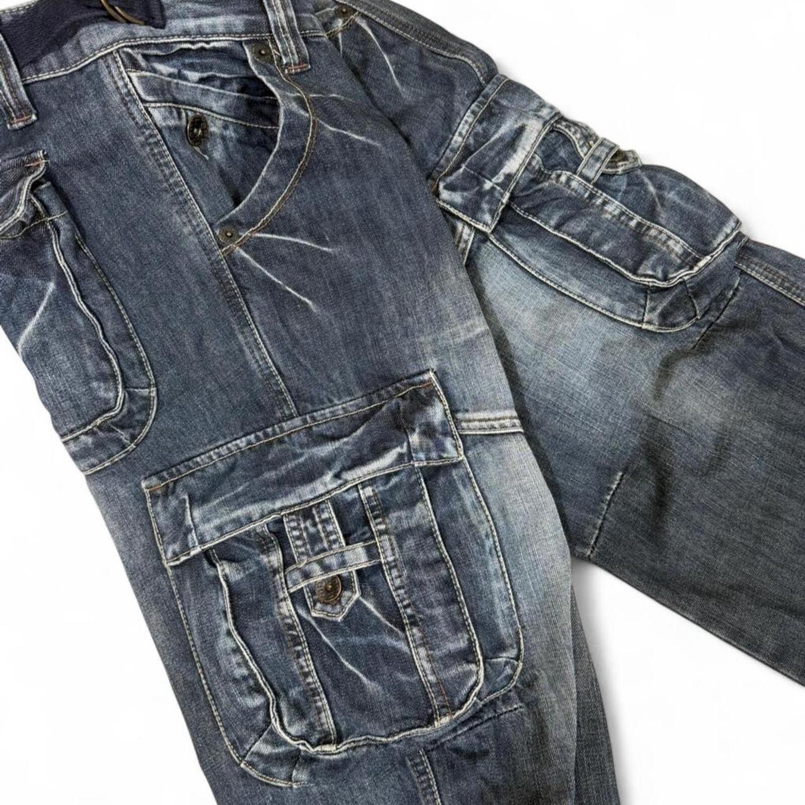 True Religion Jambangee Y2K big pockets design cargo style denim jeans Size 32" / US 10 / IT 46 - 5 Thumbnail