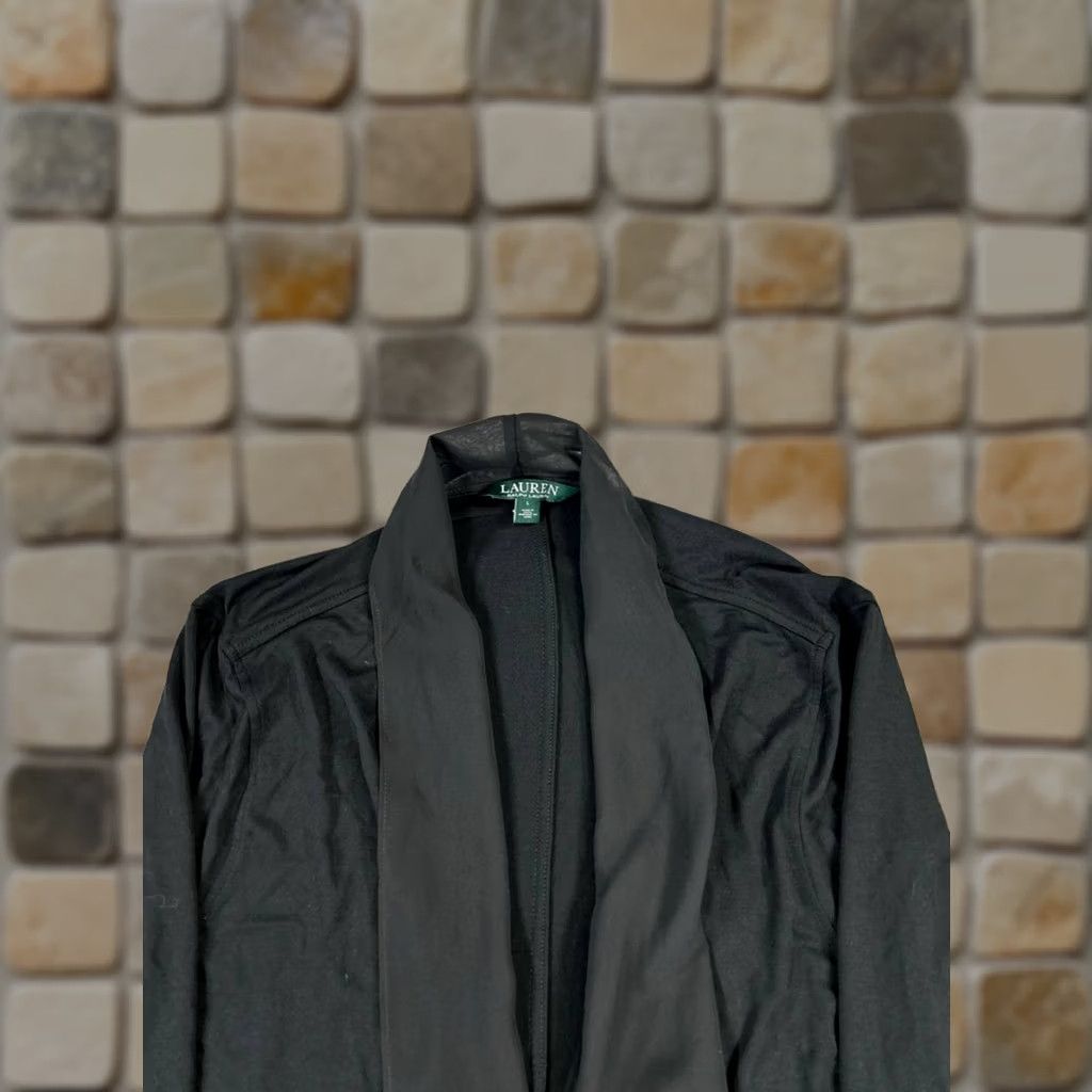 Ralph Lauren 2. Keywords: "Lauren Ralph Lauren Sweater," "Black," "Open Front," "Cardigan" are all relevant search terms Size L / US 10 / IT 46 - 1 Thumbnail