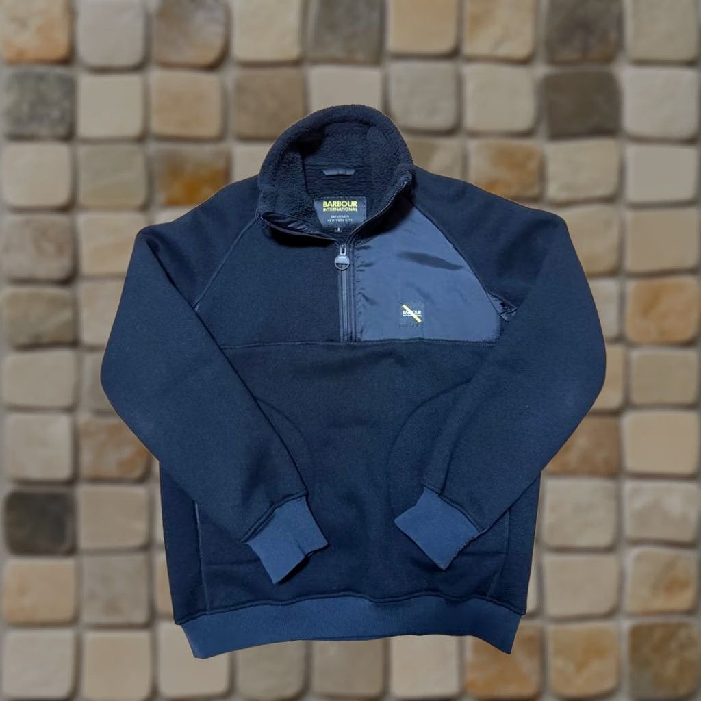 Barbour Barbour Jacket Mens s Black Saturdays NYC Fleece Size Zip Pockets Half Size US S / EU 44-46 / 1 - 1 Thumbnail