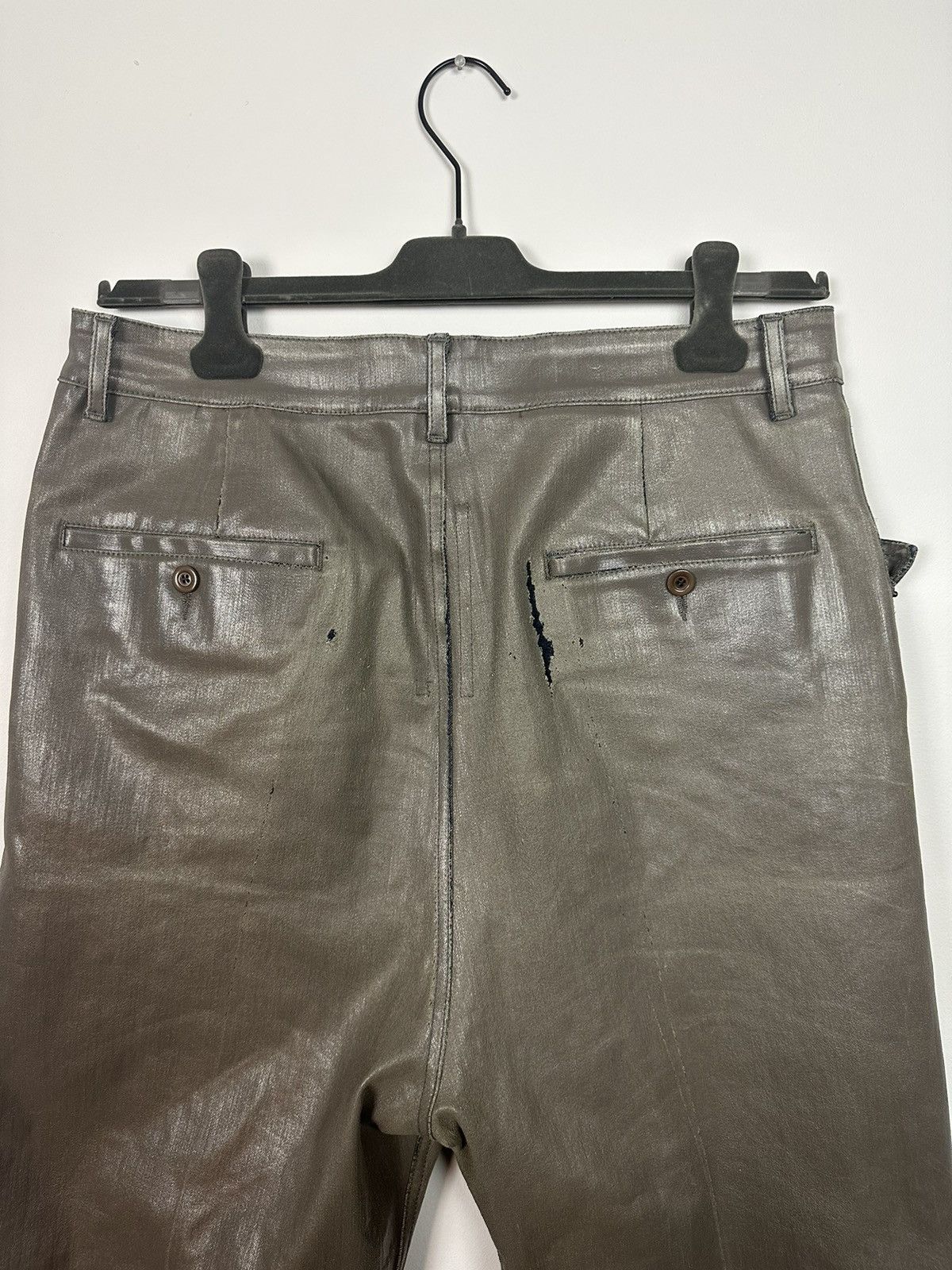 Rick Owens DRKSHDW Coated Mastodon Cut Trousers Size US 31 - 7 Thumbnail