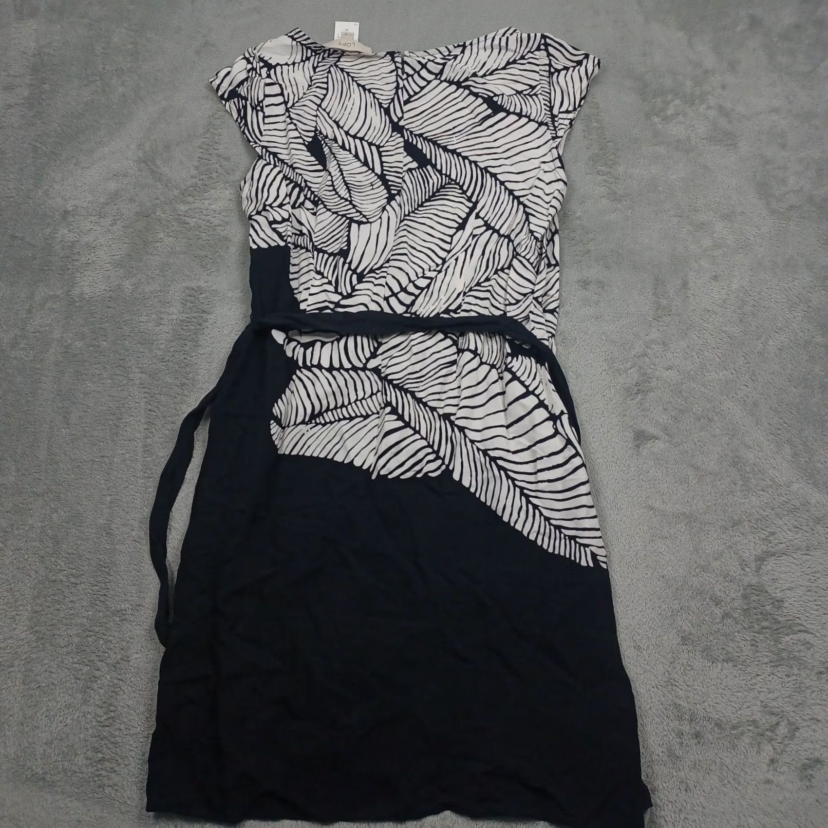 loft black and white dress Button Down Tweed Mini while an asymmetrical high NWT - Ann Taylor LOFT