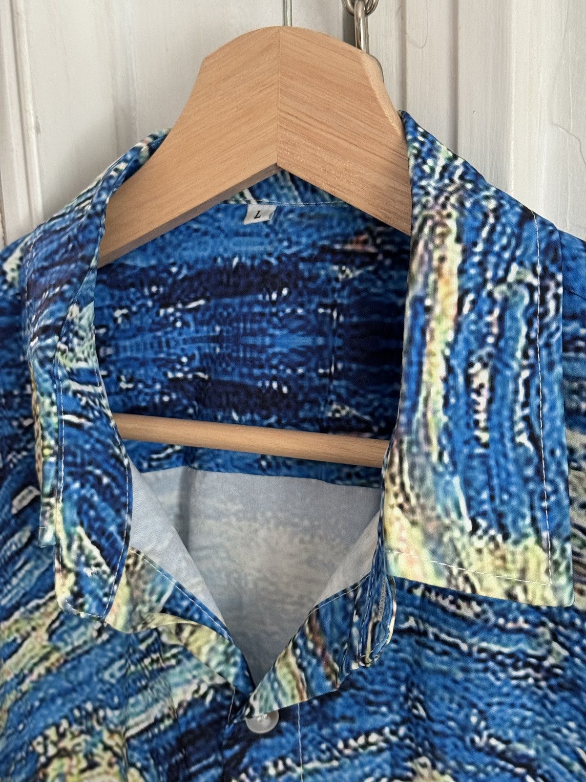 Vintage Van Gogh Starry Night Button Up Size US L / EU 52-54 / 3 - 2 Thumbnail