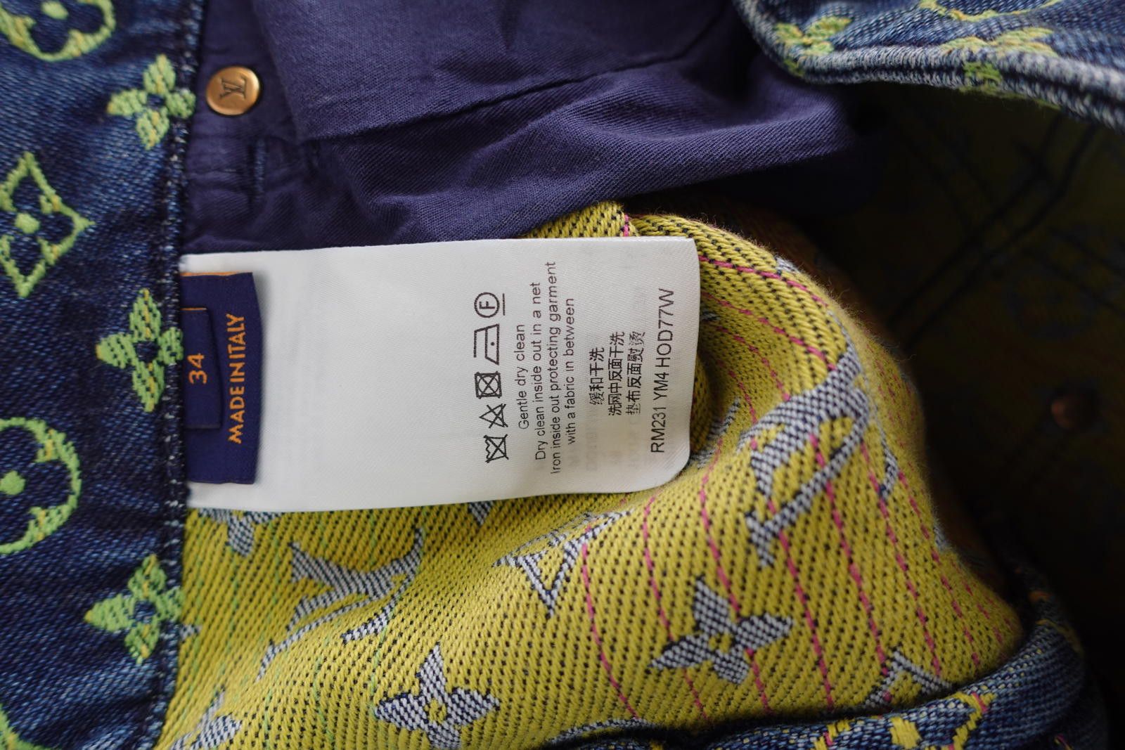 Louis Vuitton Louis Vuitton Rainbow Monogram Denim Shorts in Dark Wash Size US 34 / EU 50 - 10 Thumbnail