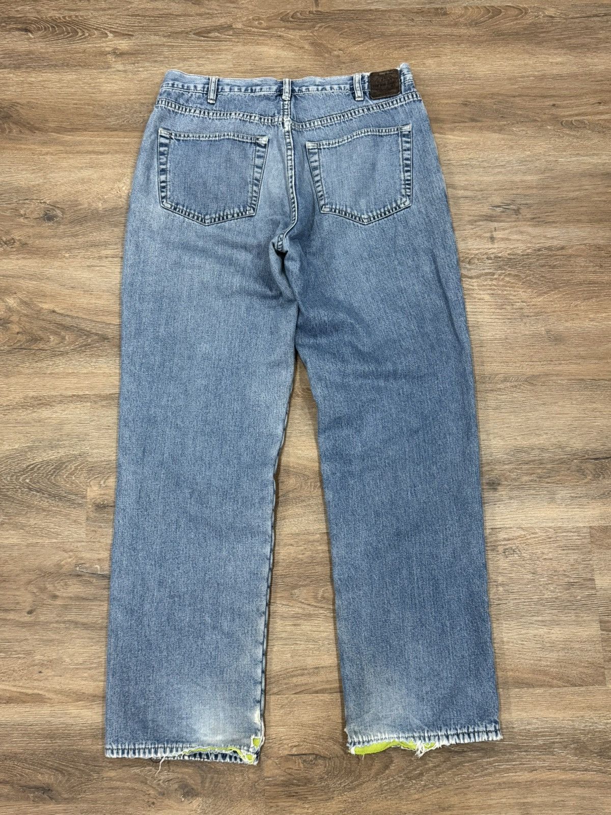 Gap Vintage 90s Gap Blue Jeans Fleece Lined Neon Green No 8 RLX Size US 33 - 2 Thumbnail