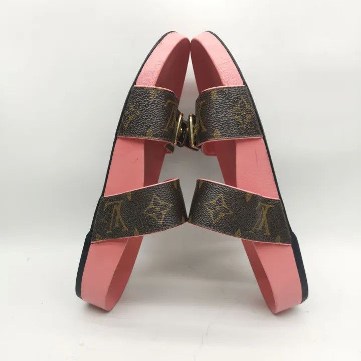 Other Louis Vuitton Pink Flat Slide Sandals -2508 Size US 6 / IT 36 - 9 Thumbnail