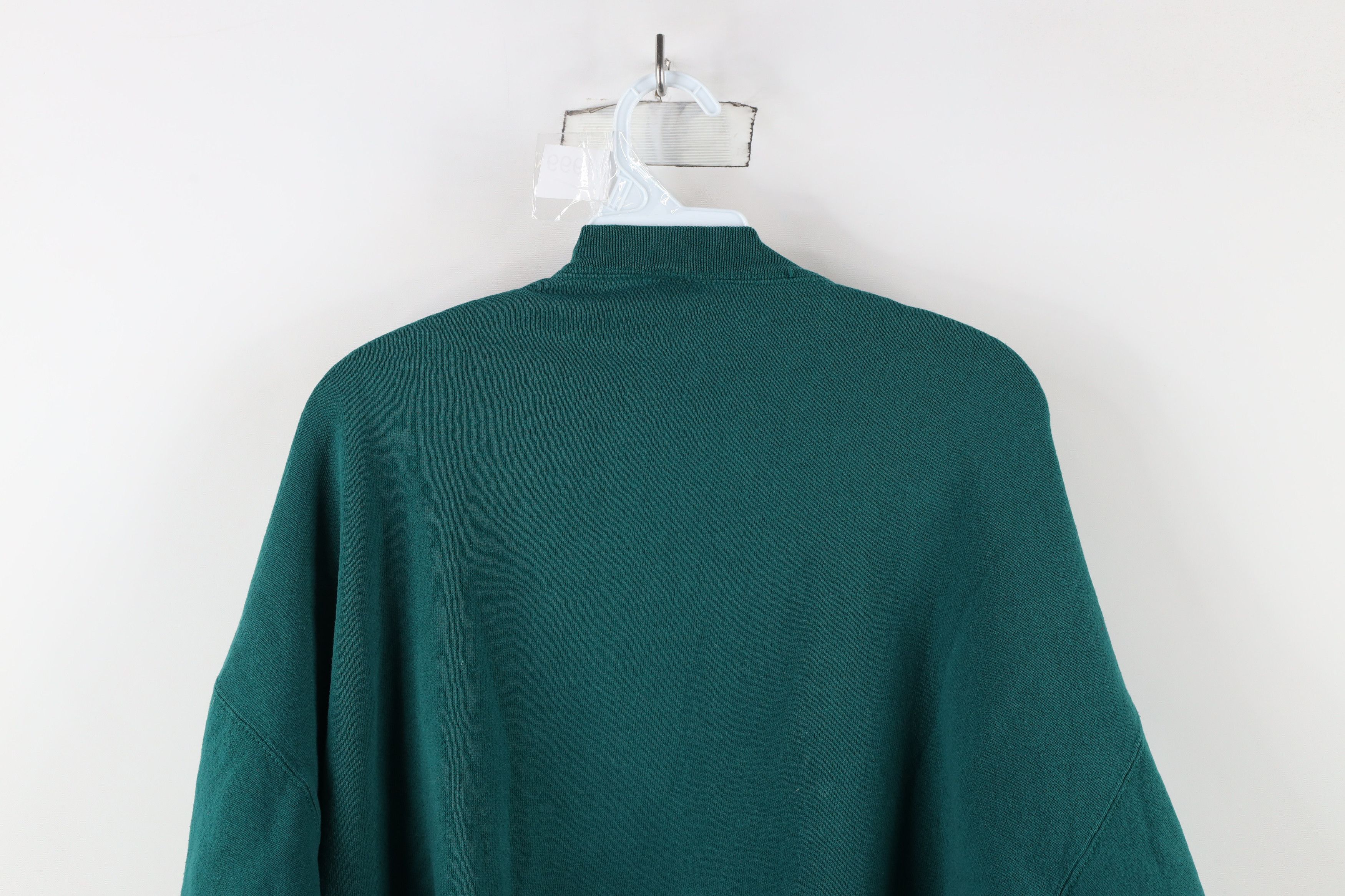 Vintage Vintage 90s Streetwear Blank Crewneck Sweatshirt Green Size US XL / EU 56 / 4 - 12 Thumbnail