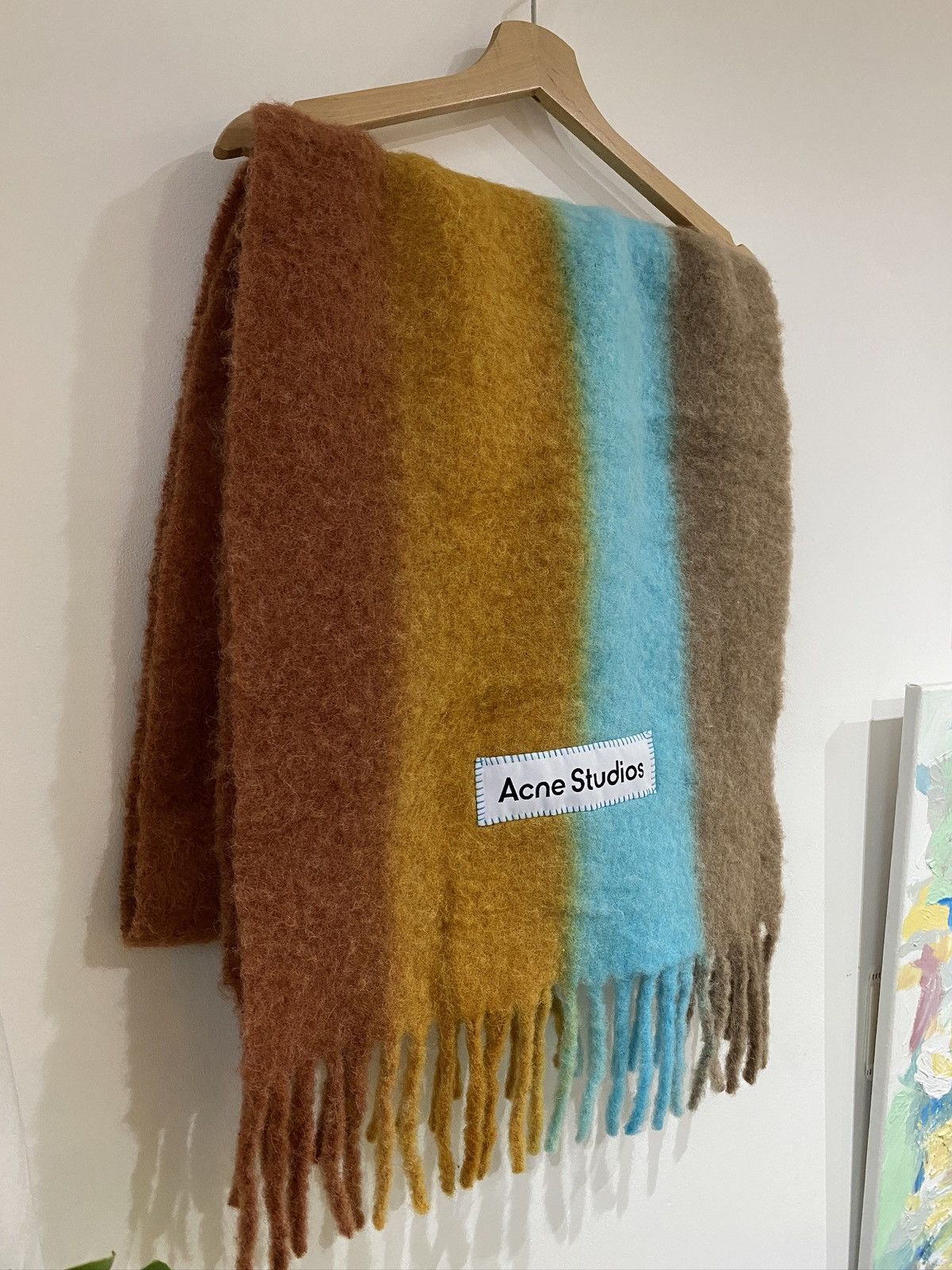 Acne Studios Acne Studios Gradient Striped Scarf Large Wool Alpaca Mohair Size ONE SIZE - 2 Thumbnail